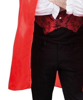 Karneval-Klamotten Vampir-Kostüm Heren Vampir Umhang Cape mit Stehkragen, Dracula Herrenkostüm Halloween