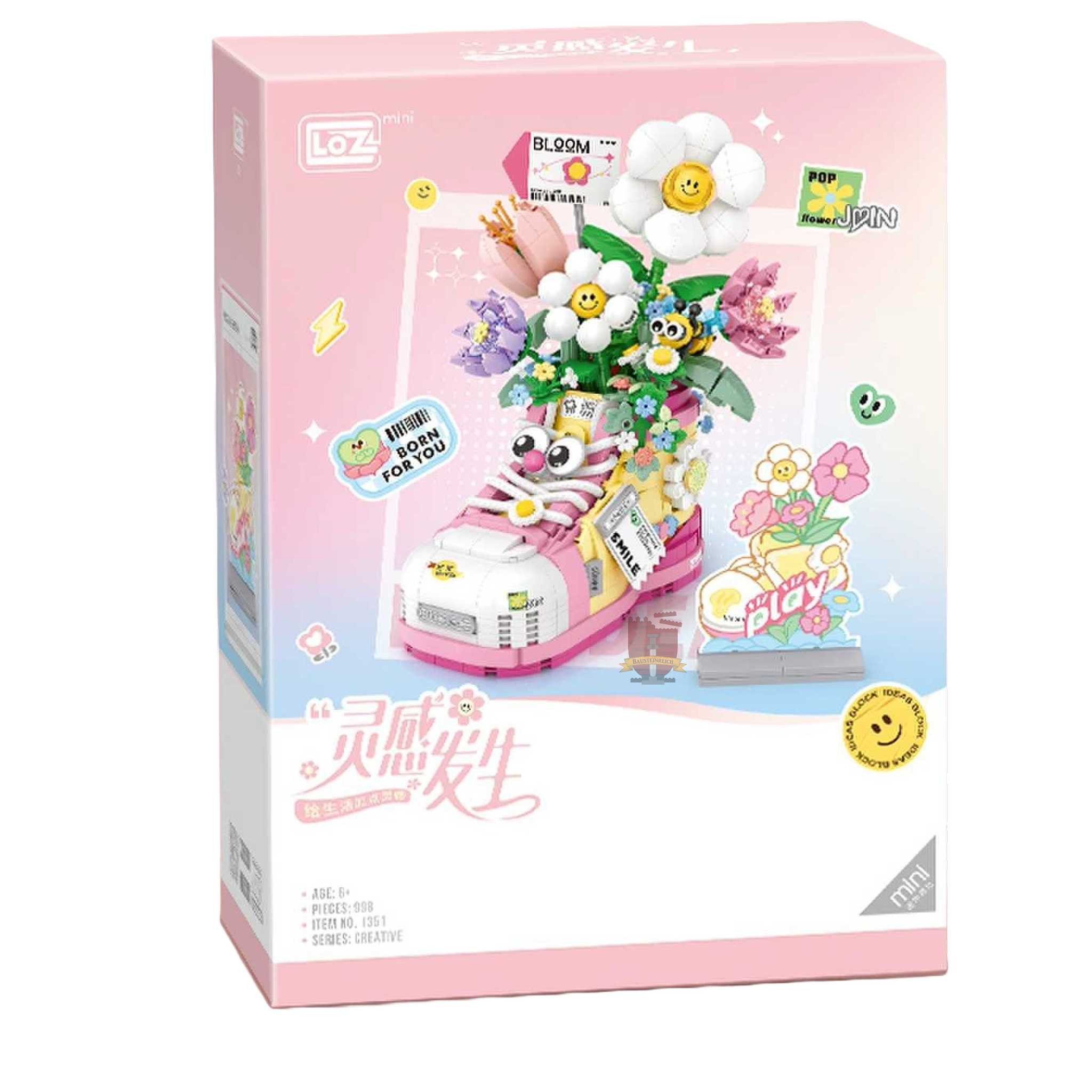 Loz Blumen im Stiefel - Mini-Klemmbausteine (LOZ 1351) Spielbausteine – Bild 2 von 5