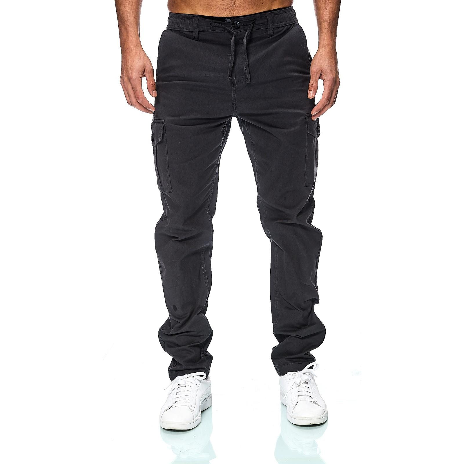 iKENNAS Cargohose Herren Jogger Cargo Chino Jeans Hose (Cargohose 7015) Anth S – Bild 3 von 4