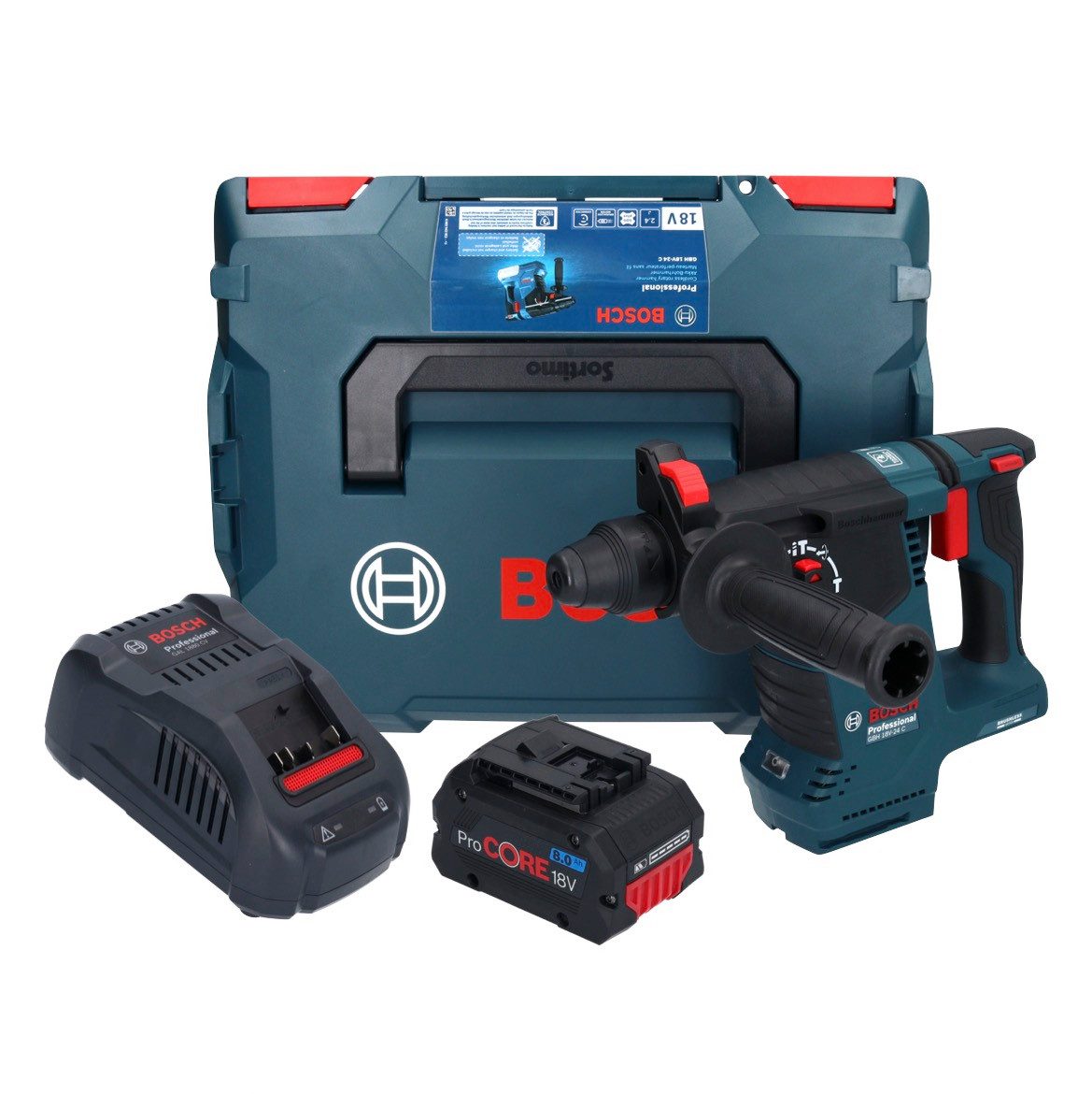 Thumbnail - Bosch Professional Schlagbohrmaschine GBH 18V-24 C Professional Akku Bohrhammer 18 V 2,4 J Brushless SDS pl