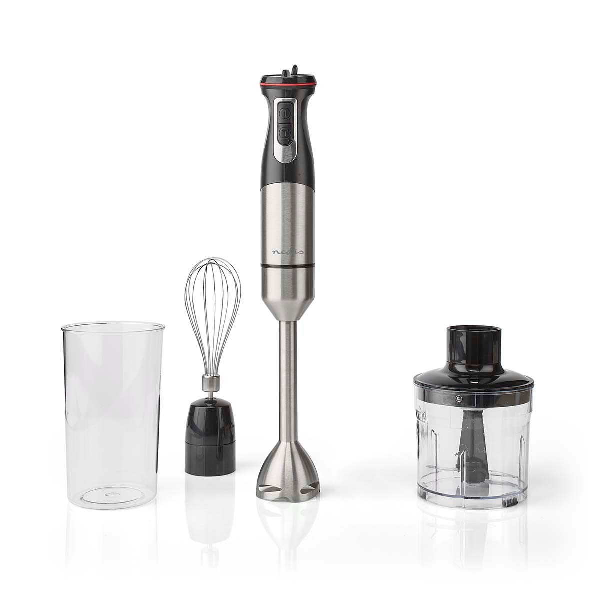 Nedis Stabmixer KAHB400CAL, 800 W, Edelstahlklinge, variable Geschwindigkeit, Turbo-Funktion für Mixen