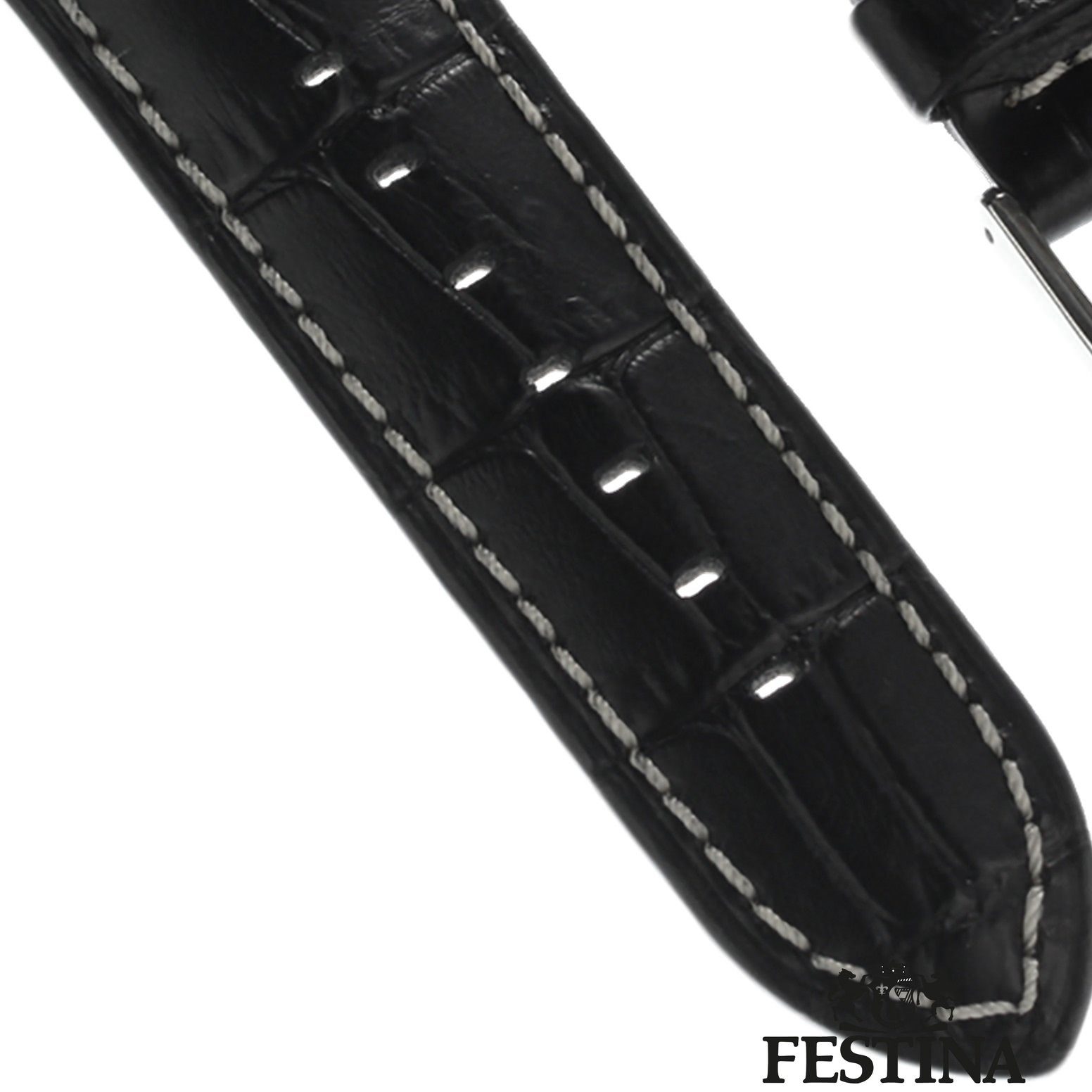 Festina Uhrenarmband Festina Herren Uhrenarmband 28mm, Herren Uhrenarmband, Lederarmband schwarz