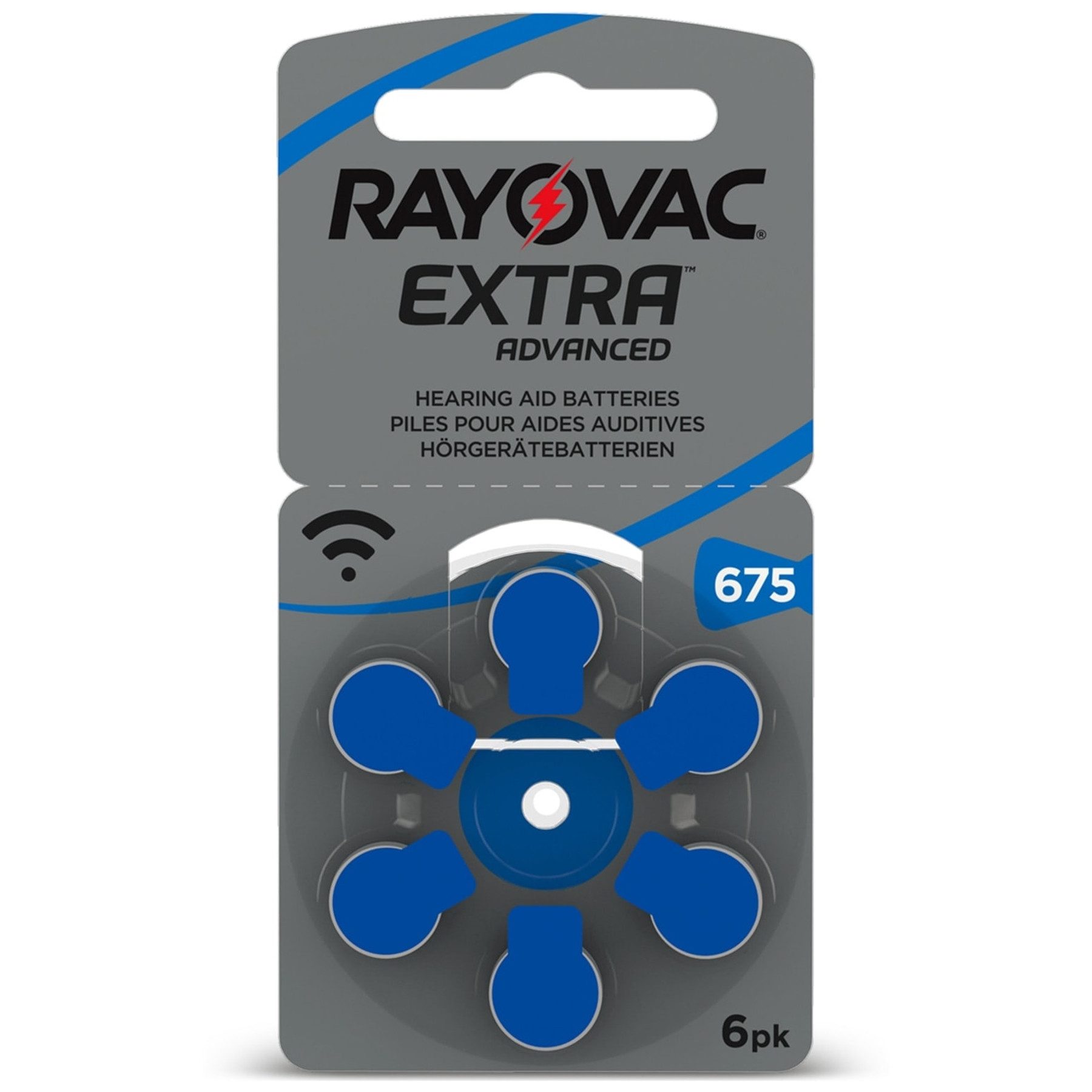 RAYOVAC RAYOVAC Hörgeräte-Batterie, EXTRA ADVANCED, Размер 675, 6 Stück Knopfzelle
