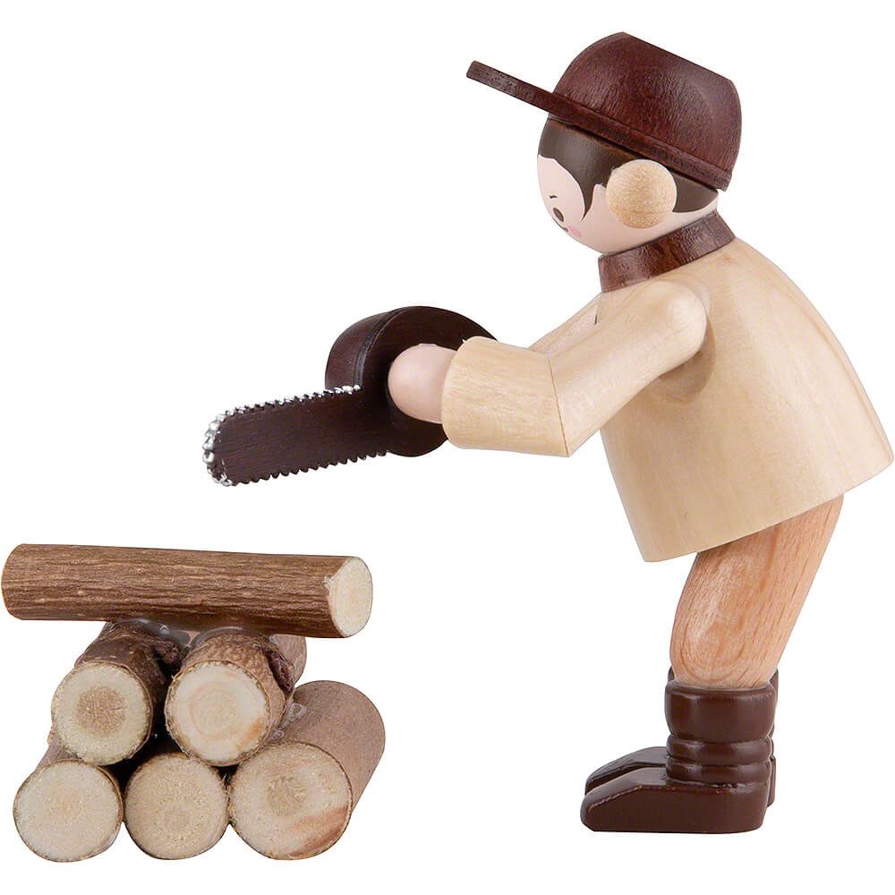 Volkskunstwerkstatt Romy Thiel Dekofigur Thiel-Figur Kettensäger - natur (2 günstig online kaufen