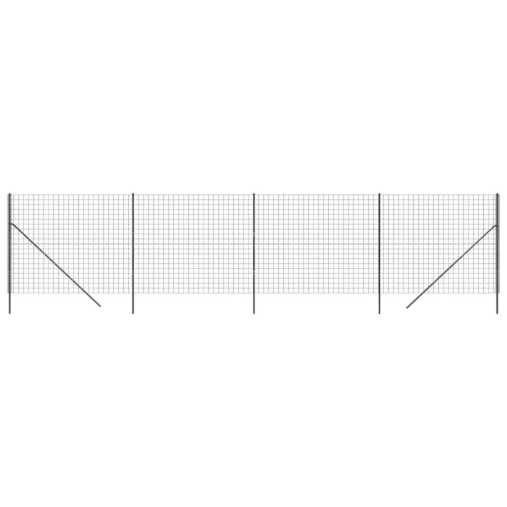vidaXL Gartenzaun Maschendrahtzaun Anthrazit 1,4x10 m günstig online kaufen