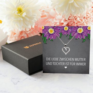 22Feels Schmuckset Mama Geschenk v. Tochter Muttertag Geburtstag Frauen Schmuck Halskette, Echt-Silber 925/000, Karte Made In Germany