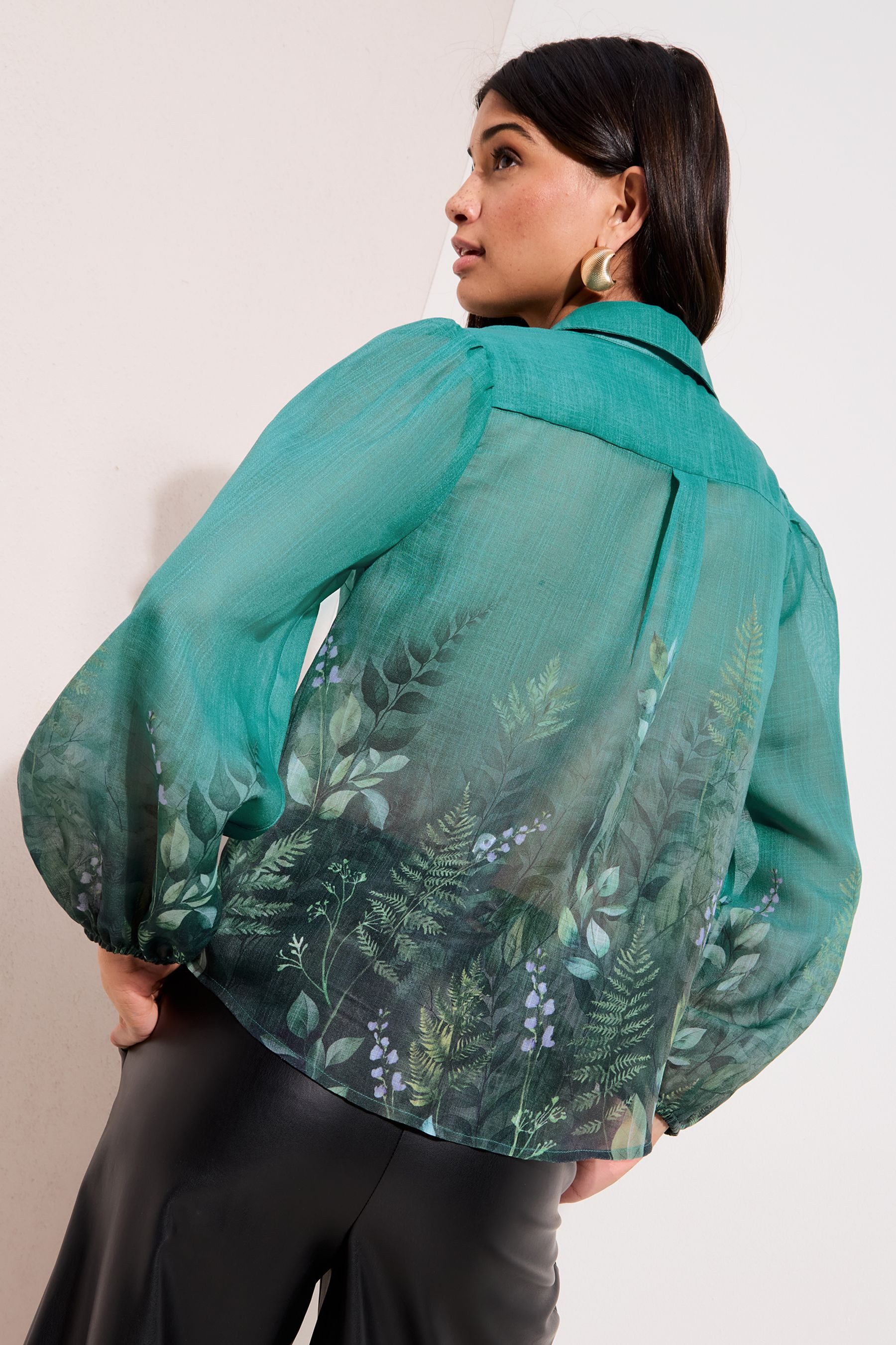 Friends Like These Langarmbluse Friends Like These Ballon-Bluse aus Chiffon günstig online kaufen