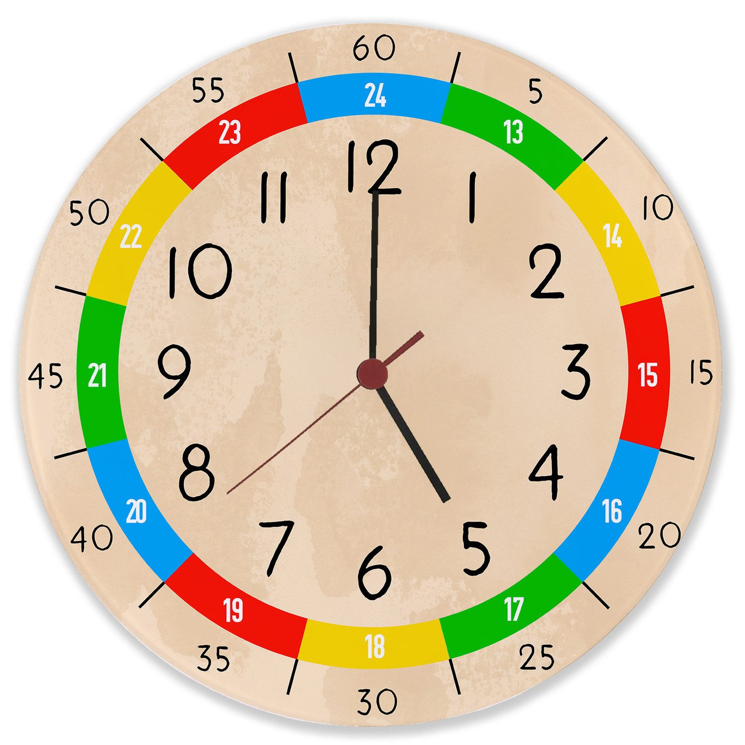 speecheese Wanduhr Lernuhr für Kinder Wanduhr aus Glas günstig online kaufen