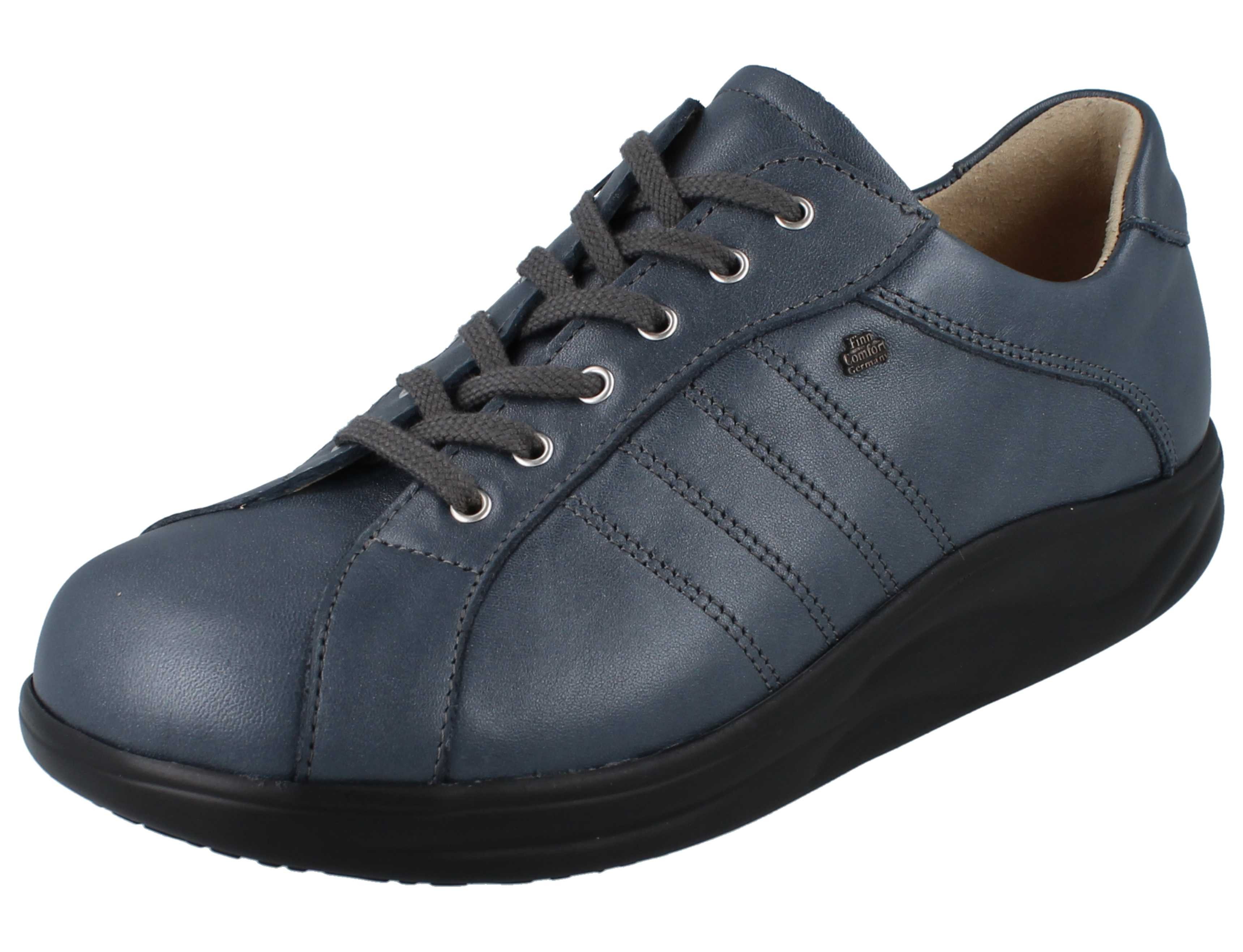 Finn Comfort FINN COMFORT FINNAMIC Oirase Damen Schnürschuhe steel Glattleder - Schnürschuh