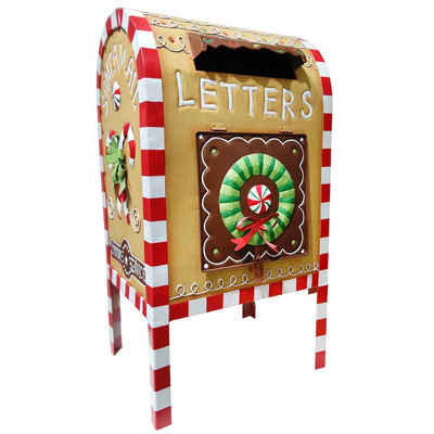 Christmas Paradise Kinderbriefkasten weihnachtlicher Deko Briefkasten aus Metall 52cm (1-St), Weihnachtsmann Mailbox