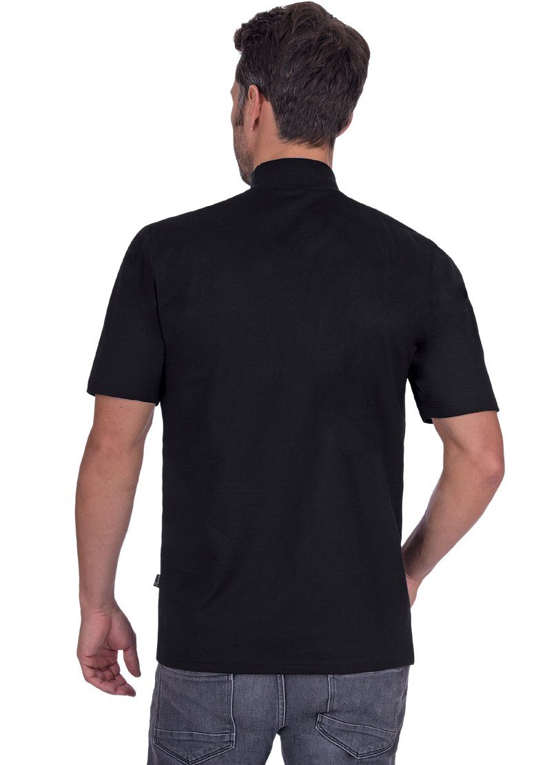 TRIGEMA Stehkragen T-Shirt mit schwarz Trigema T-Shirt