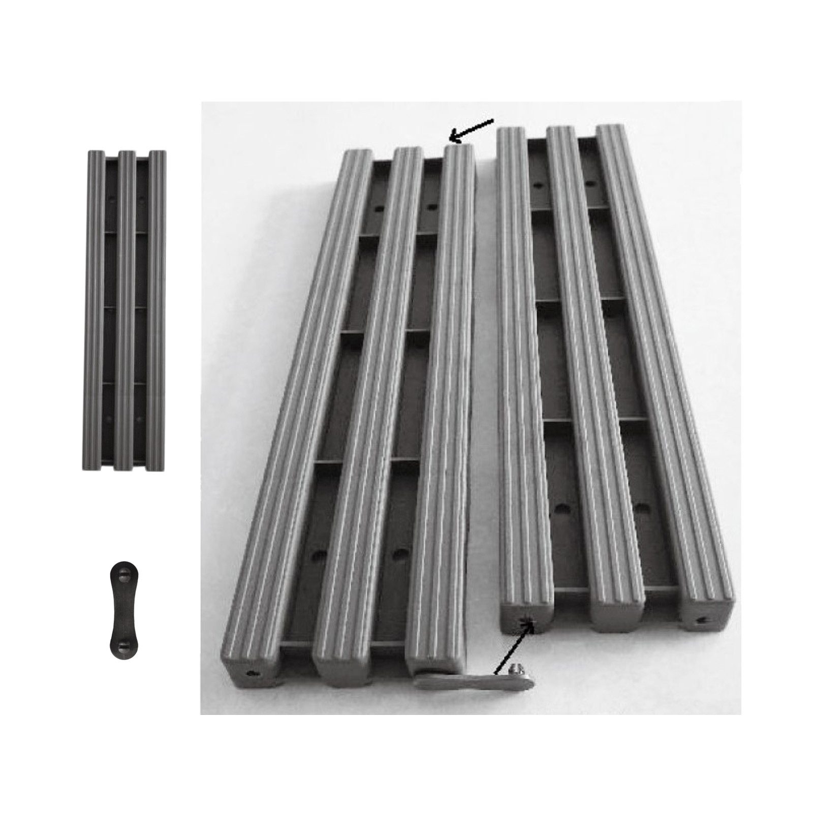 HTI-Living Trittsteine Rollweg Nessa, 30x131 cm, Set, 16-St., 16 Module inkl. Verbindungselementen, Gehweg Gartenweg leicht zu verlegen