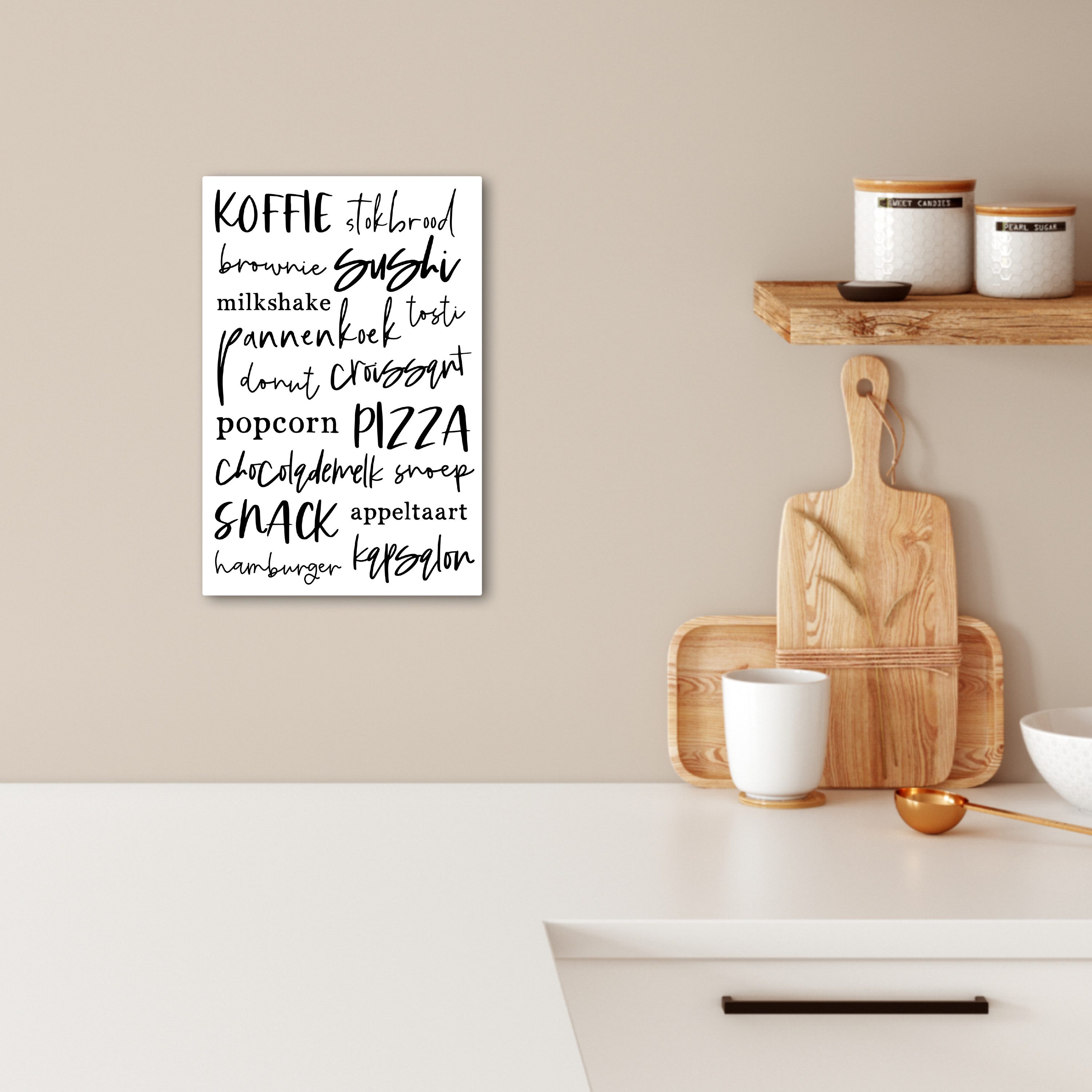 OneMillionCanvasses® Leinwandbild Essen - Speisekarte - günstig online kaufen