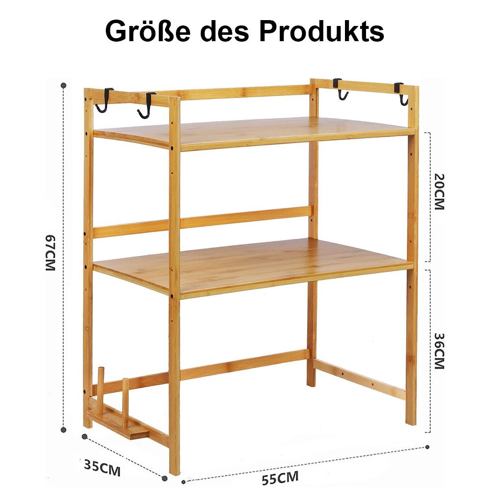 NUODWELL Regalelement Mikrowellen Regal, Microwave Stand mit Schneidebretts günstig online kaufen