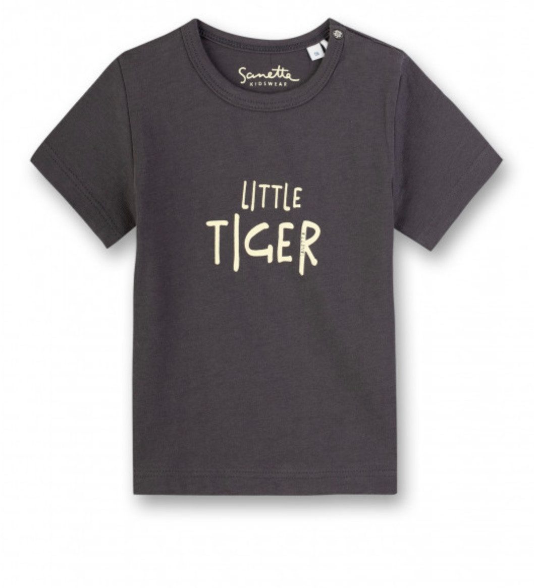 Sanetta T-Shirt Baby T-Shirt aus Baumwolle mit Tiger Print und Statement Motiv