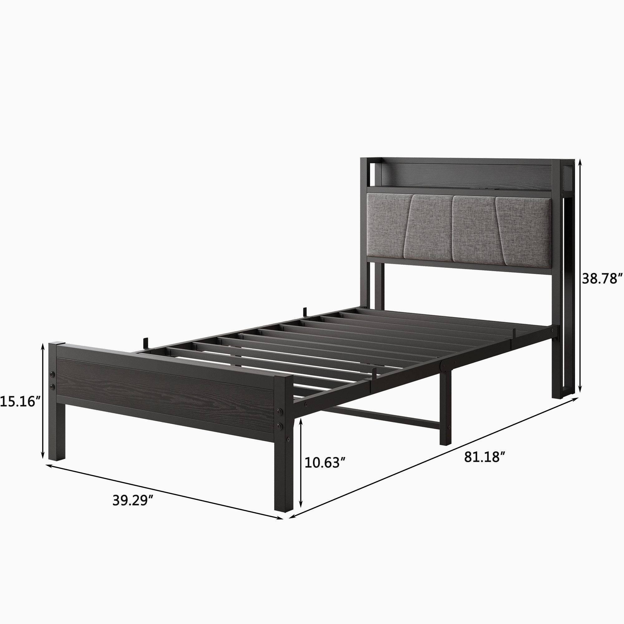 HAUSS SPOLE Metallbett Stauraum-Kopfteil mit Steckdose, günstig online kaufen