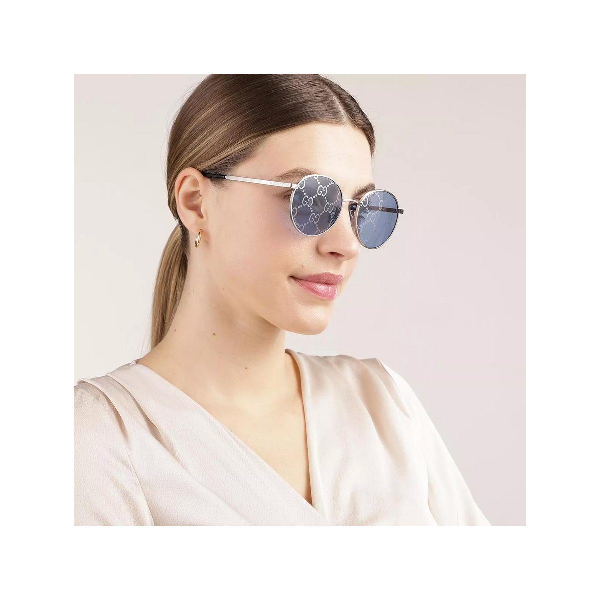 (1-St) GUCCI silber Sonnenbrille