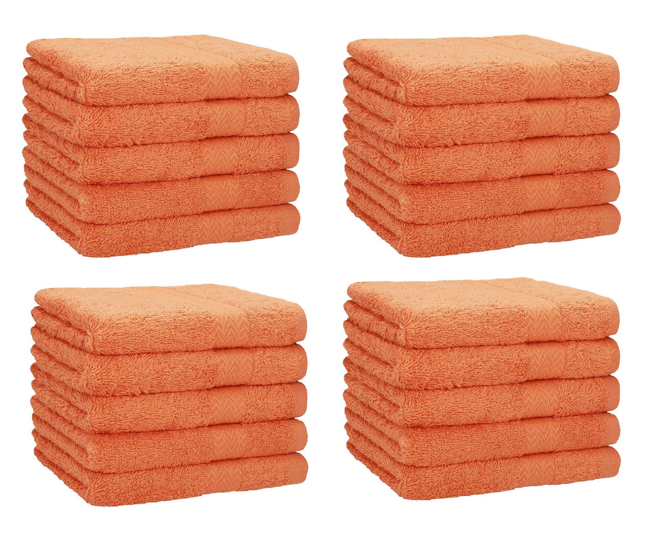 Betz Gästehandtücher 20 er Gästetuch-Set Premium 30x50 cm Farbe orange, 100% Baumwolle