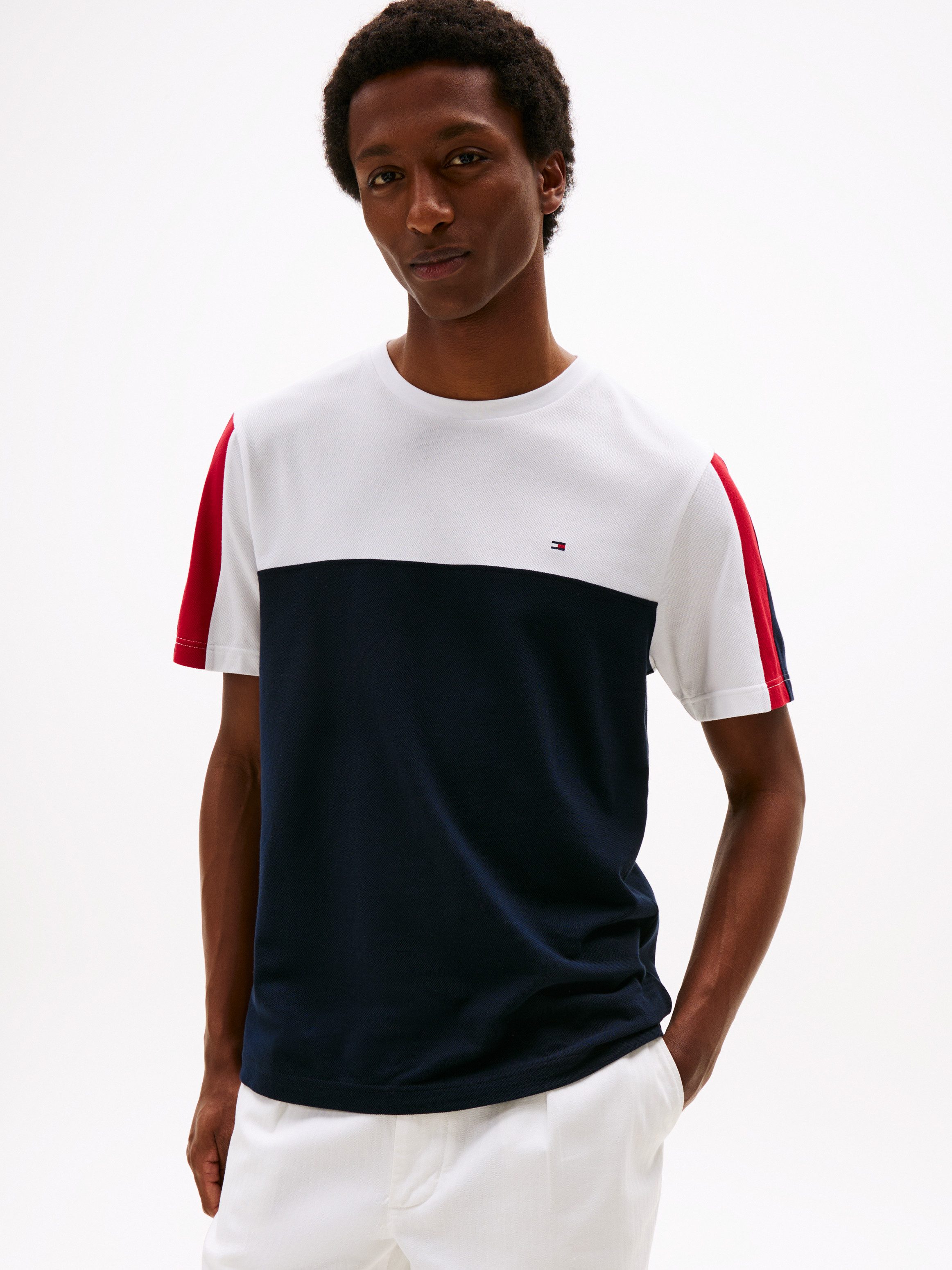 Tommy Hilfiger T-Shirt GLOBAL STRIPE COLOURBLOCK günstig online kaufen