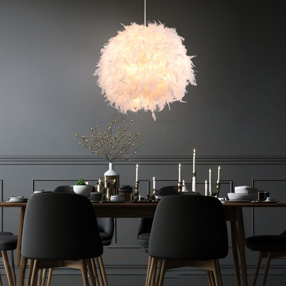 GLOBO LIGHTING LED Kugelleuchte, Leuchtmittel nicht inklusive, Pendel Lampe Wohn Ess Zimmer Decken Hänge Beleuchtung Feder Kugel