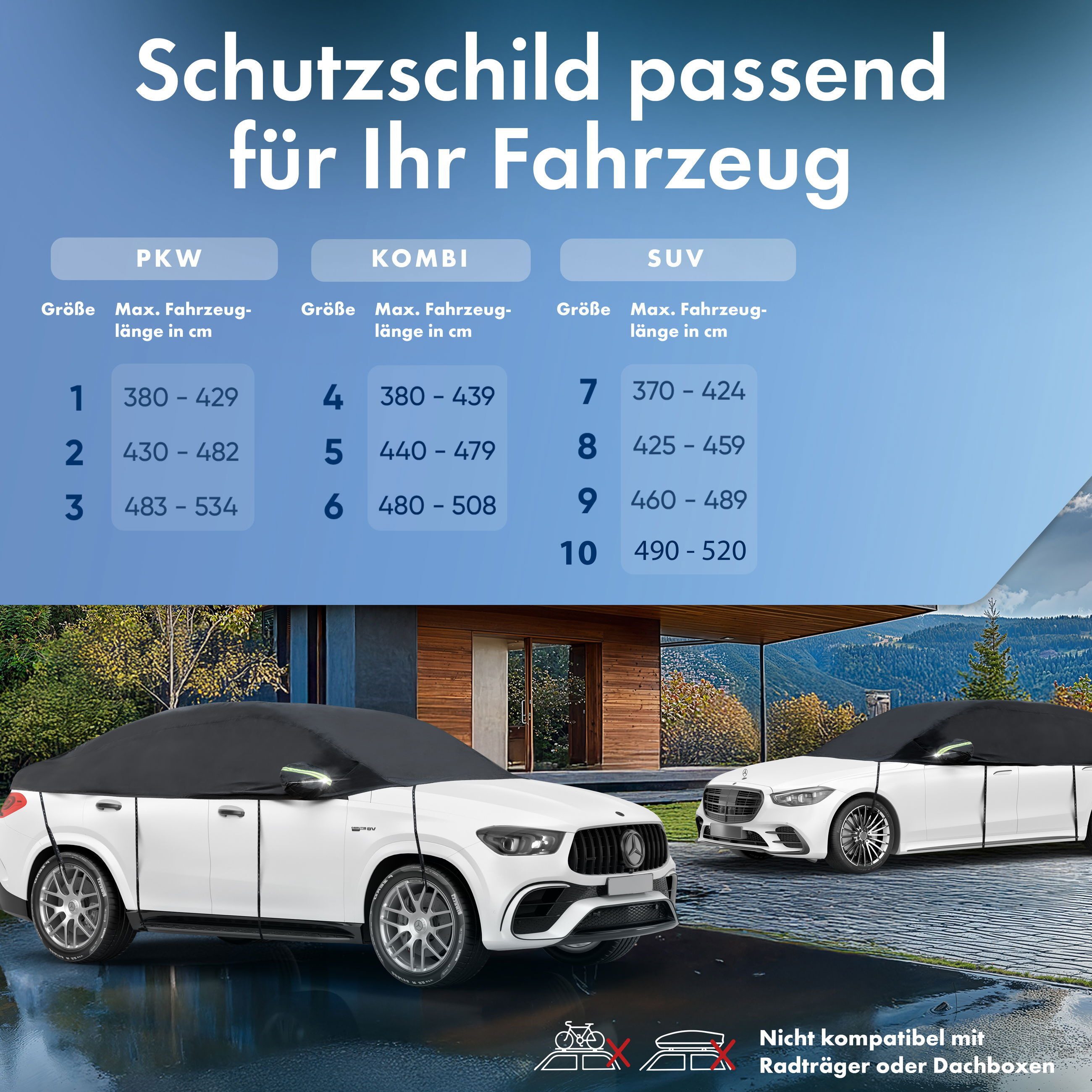 WALSER Car Cover All Weather Basic Half Medium (1 pc., 1 piece)