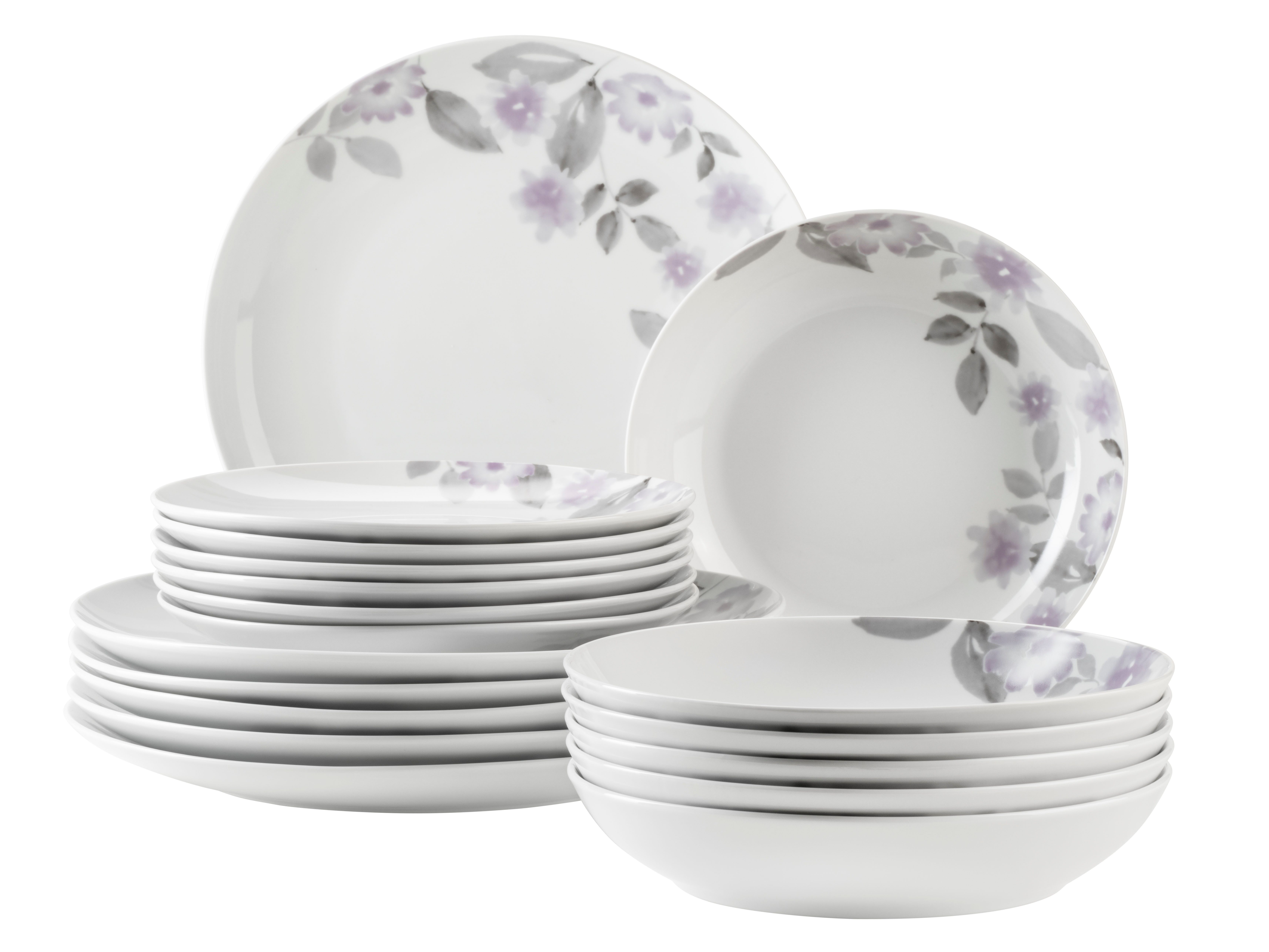 MÄSER Tafelservice Sono (18-tlg), 6 Personen, Porzellan, Teller Set