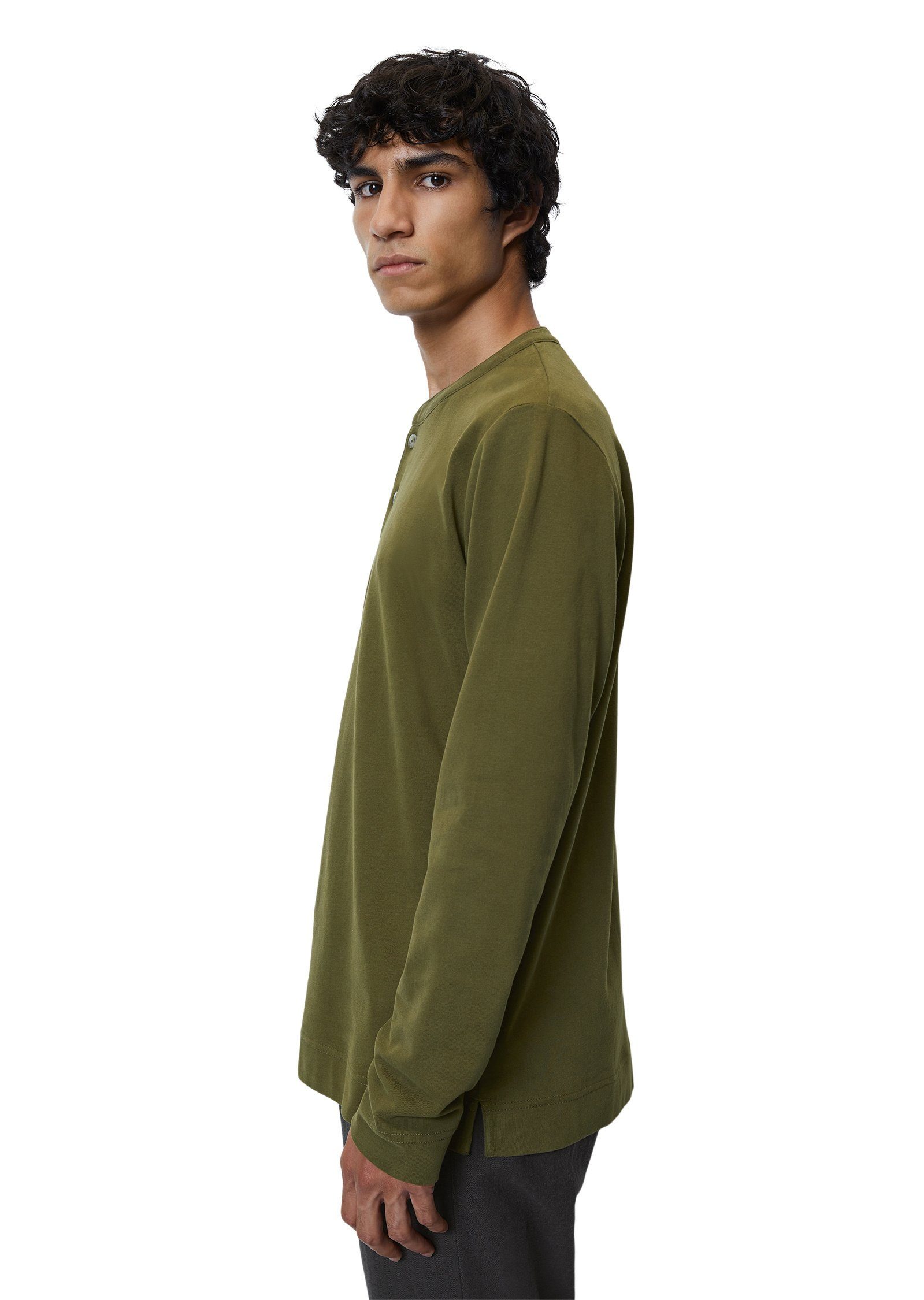 aus O'Polo grün Langarmshirt Heavy-Jersey softem Marc