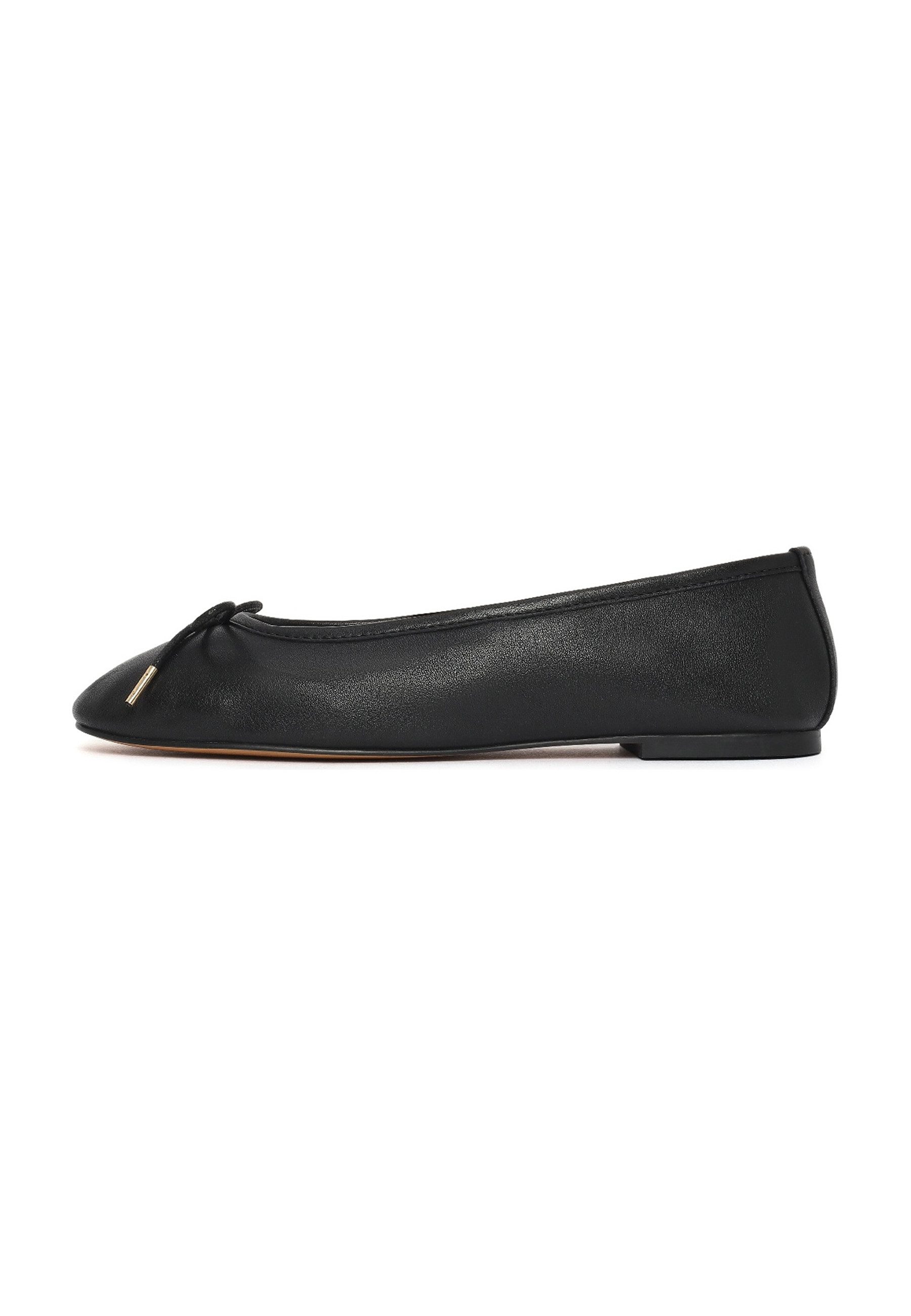 Derimod Ballerinas aus Leder Ballerina Echtes Leder, Atmungsaktives Futter, Schleifendetail, Slip-On-Stil