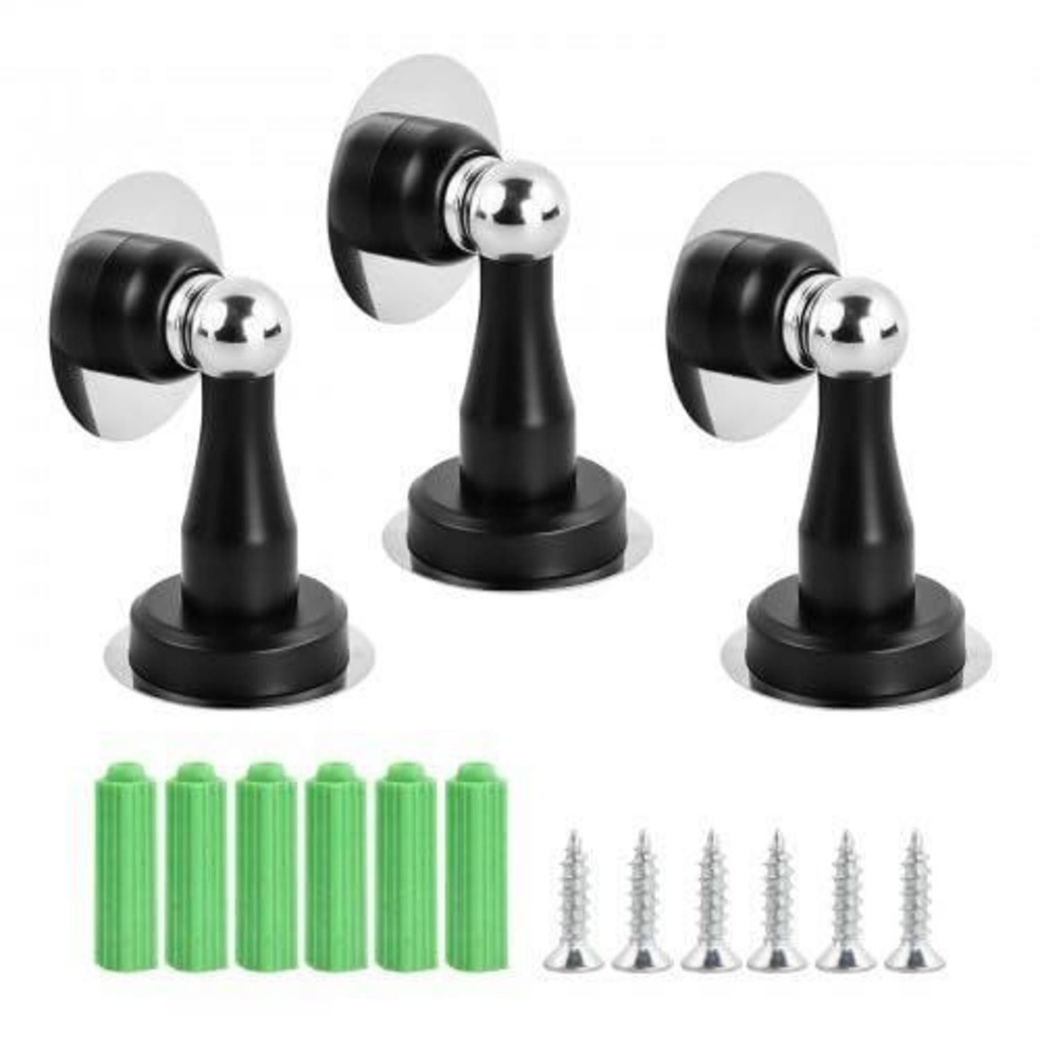 LuxusKollektion Wandtürstopper Magnetischer Türstopper Edelstahl 3er Set (3 St)
