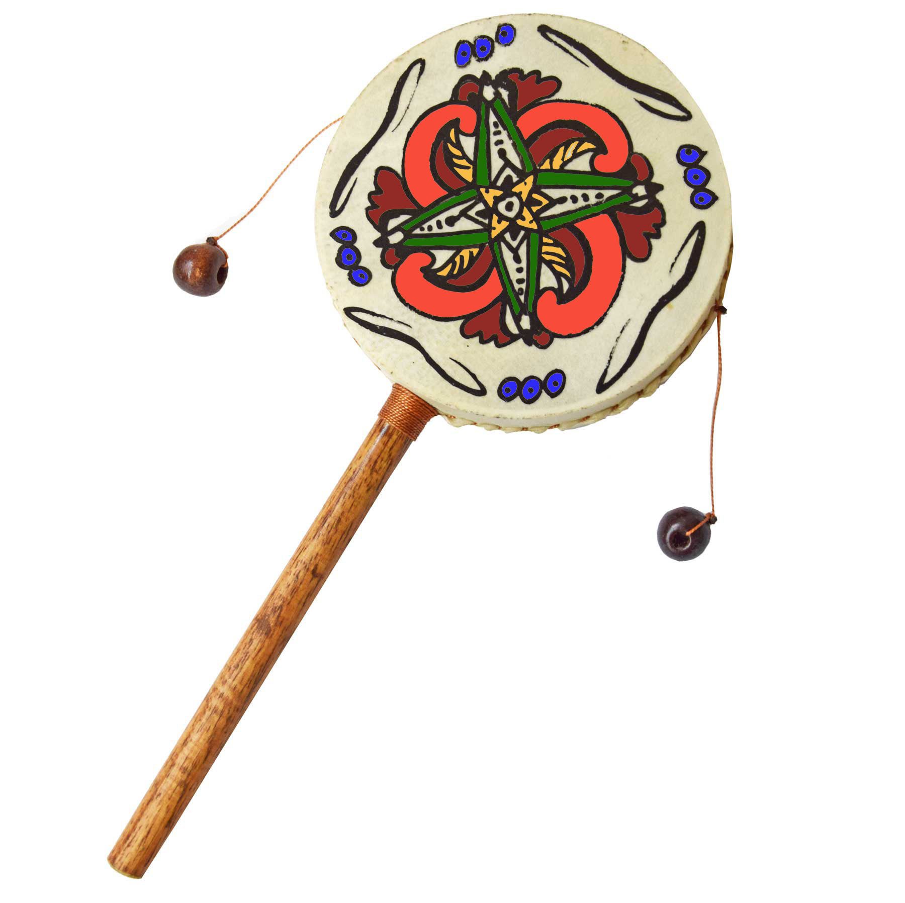 SIMANDRA Handtrommel Schütteltrommel Meditation Drehtrommel