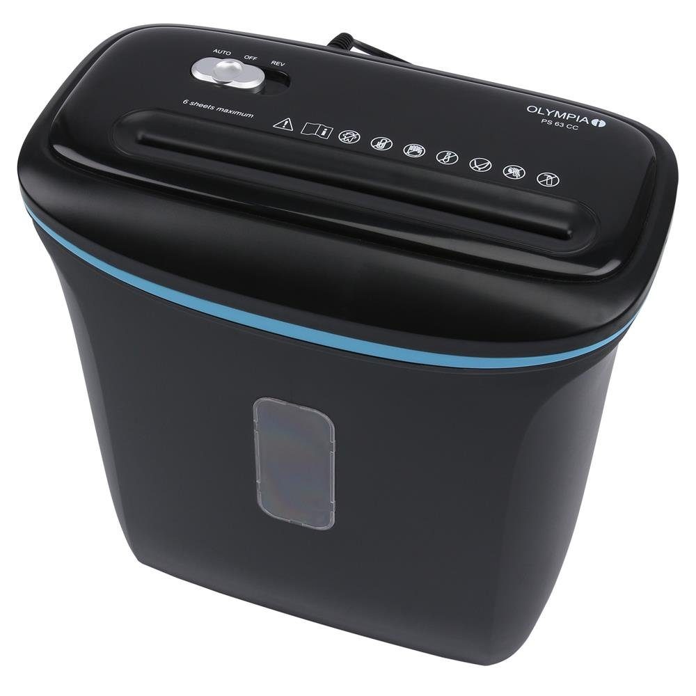 OLYMPIA OFFICE Aktenvernichter 2716, PS 63 CC, P4, Partikelschnitt, leise, mit Auffangbehälter, schwarz