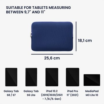kwmobile Tablet-Hülle Tablet Hülle für 9,7"-11" Tablet, Universal Neopren Tasche Cover Case - Schutzhülle Sleeve in Dunkelblau