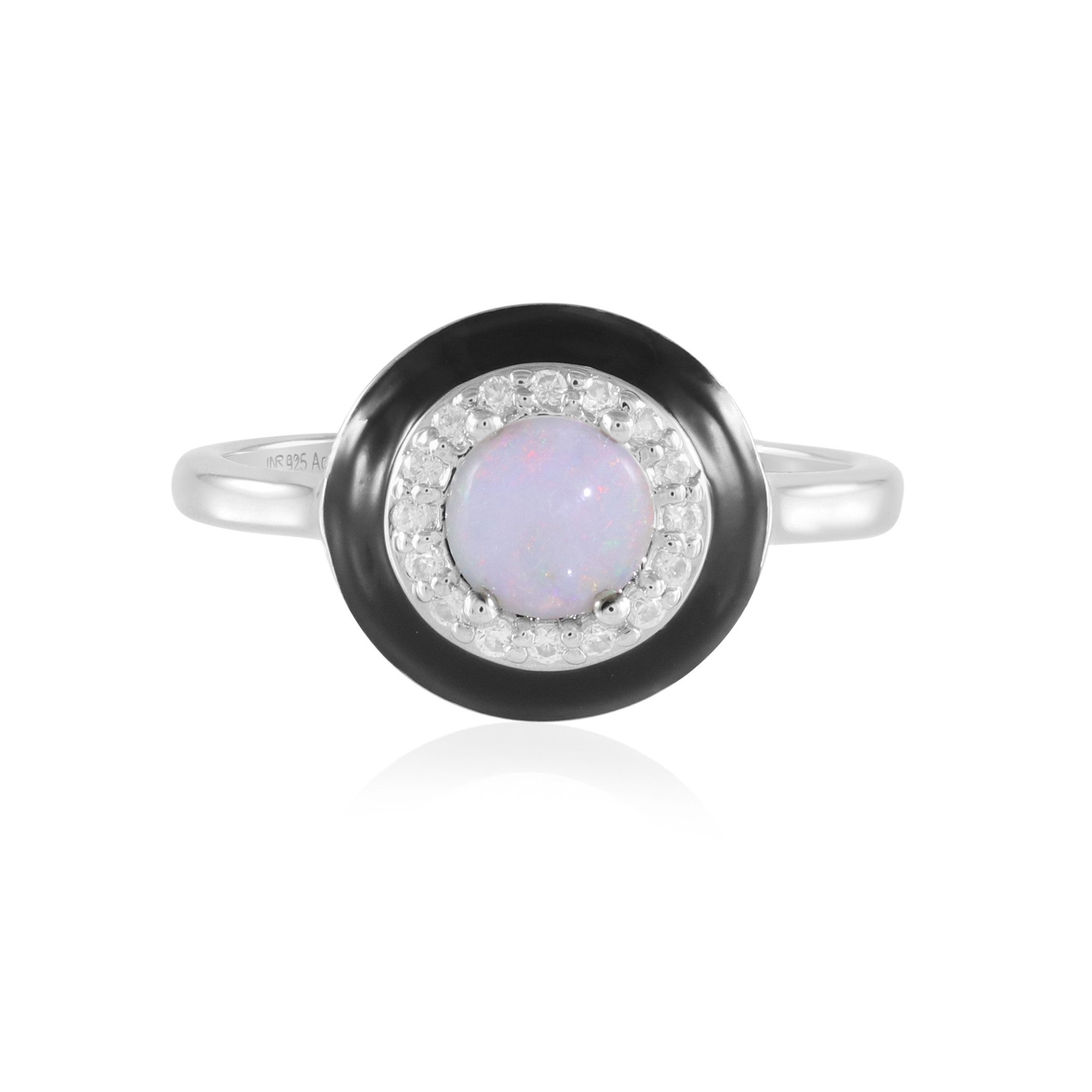 Cavill Silberring Australischer Opal Zirkon Sterling Silber Ring (1-tlg)
