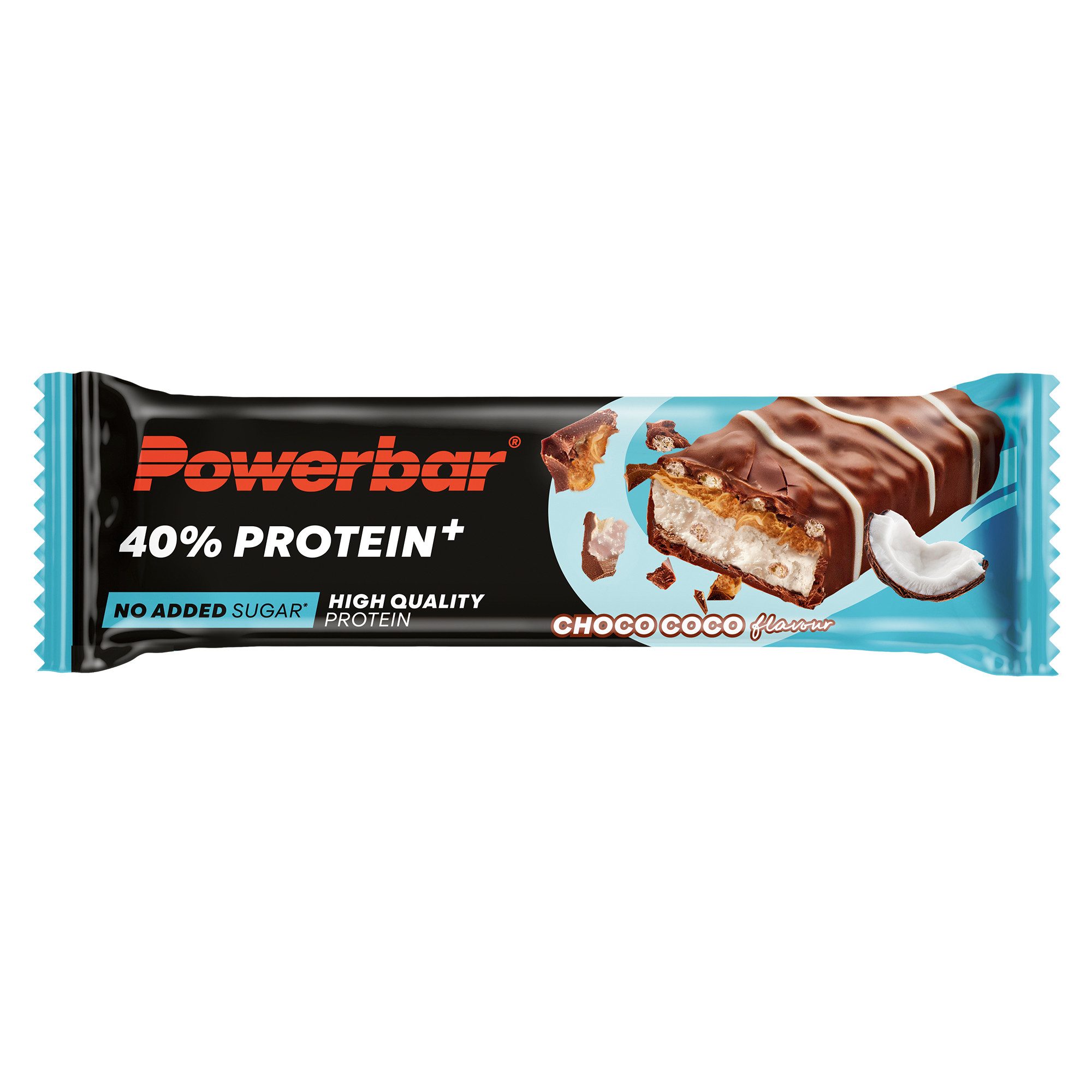 PowerBar High Protein Riegel Choco Coco 40% Protein + Crisp 12x 40 g zuckerarm Riegel, 12 er Display à 480 g, 16g Eiweiß pro Riegel