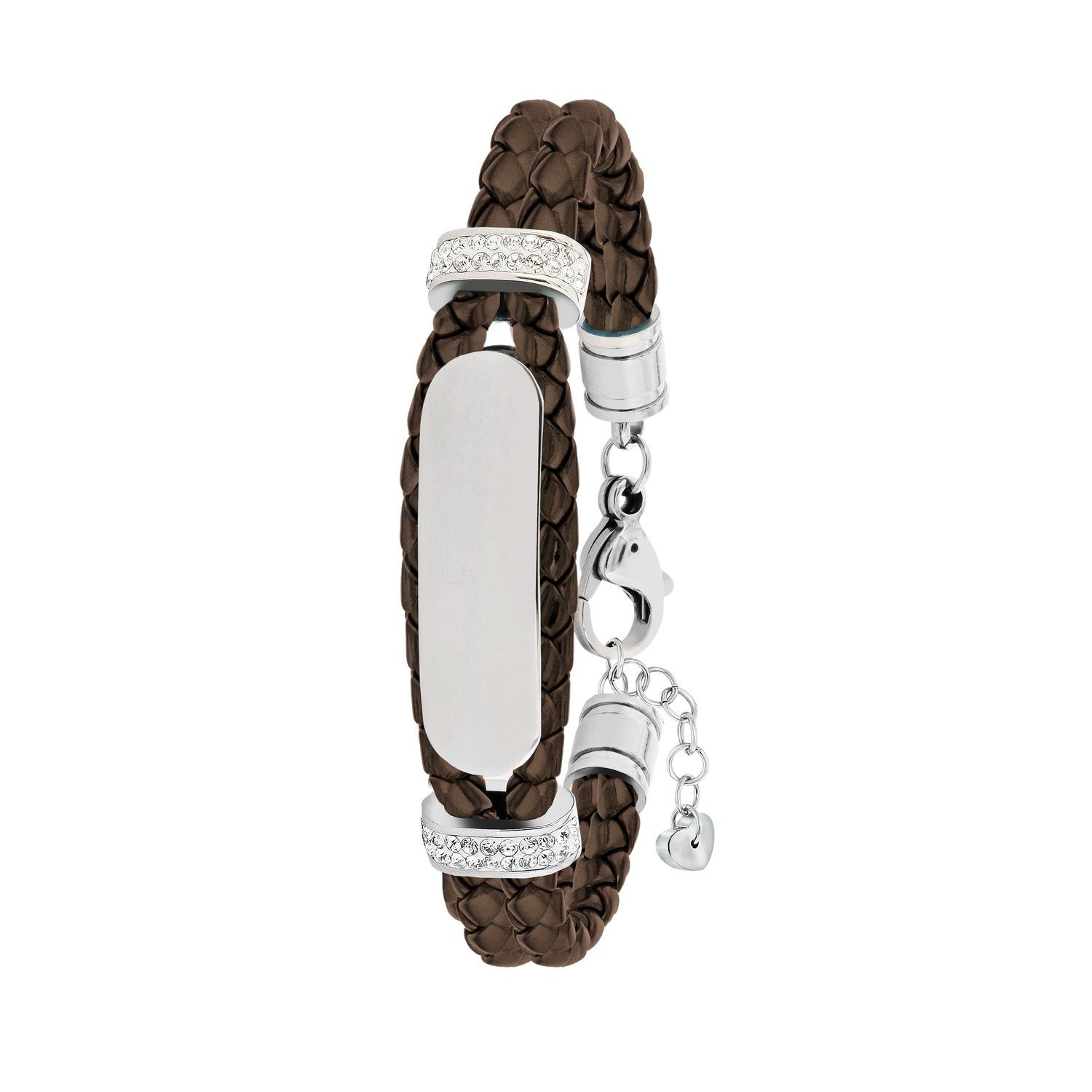 LUCARDI Armband mit Gravur Armband - Stahl - Silber - Kristall - Kinder