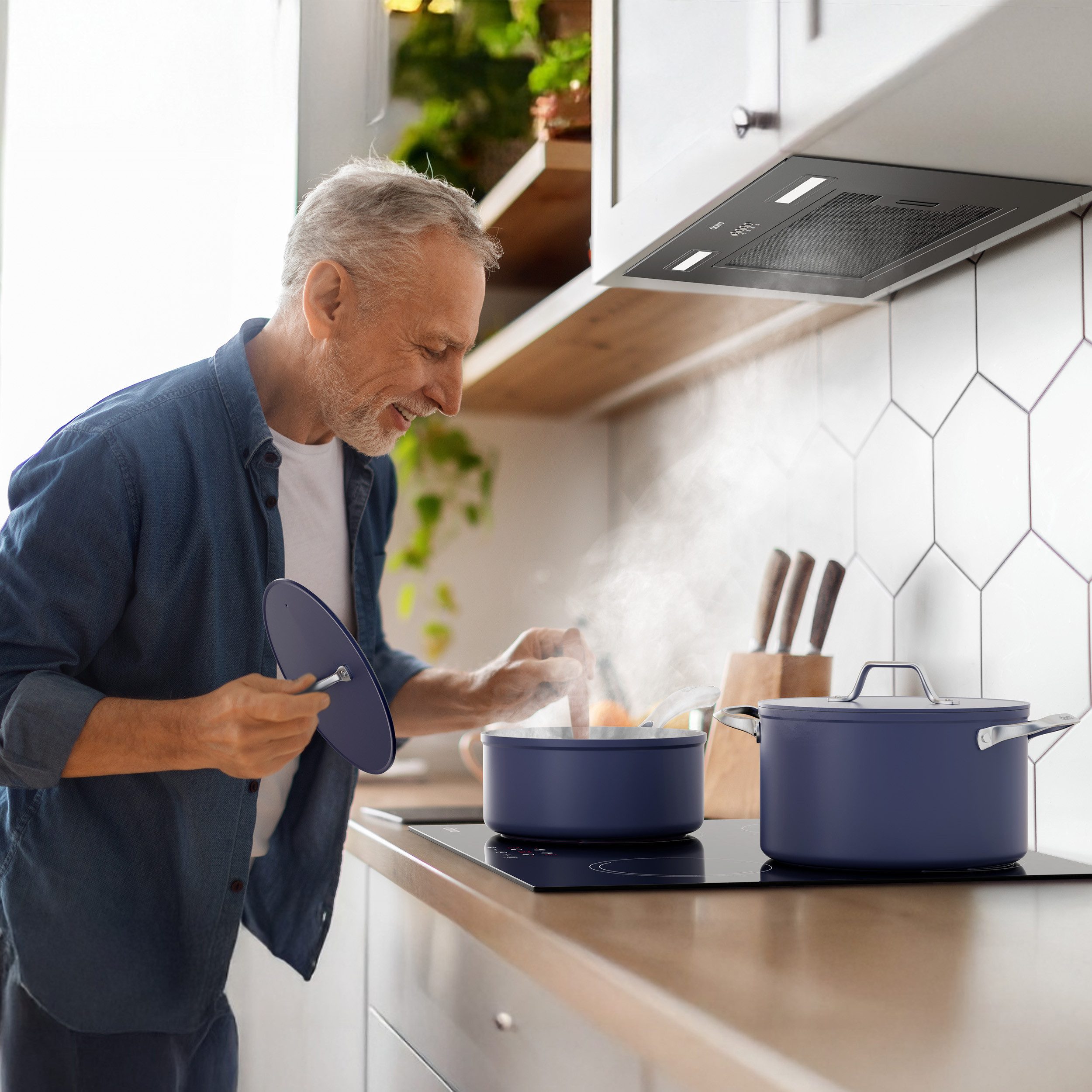 CIARRA Unterbauhaube 60 cm A+++ 650 m³/h Einbauhaube leise Abluft & Umluft LED VMB6926A 60 cm A+++ 650 m³/h Einbauhaube leise Abluft & Umluft LED VMB6926A, Einbau-Dunstabzugshaube für Küchenschrank Touch Control Schwarz