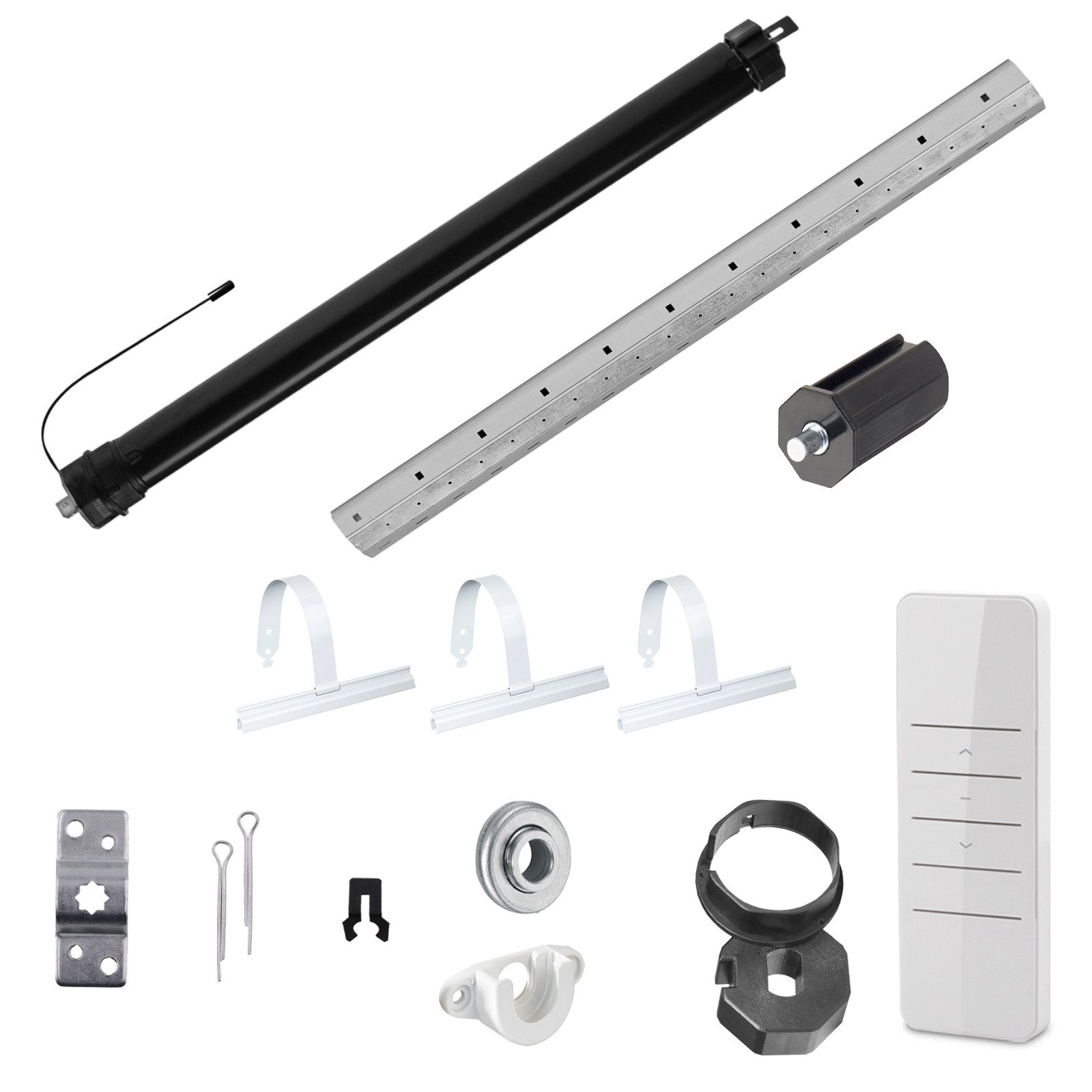 Nobily Achtkantwelle Rollladen-Set mit Mini Rollladenmotor inkl. Mechanik-Set, 1-St., 13Nm/36kg