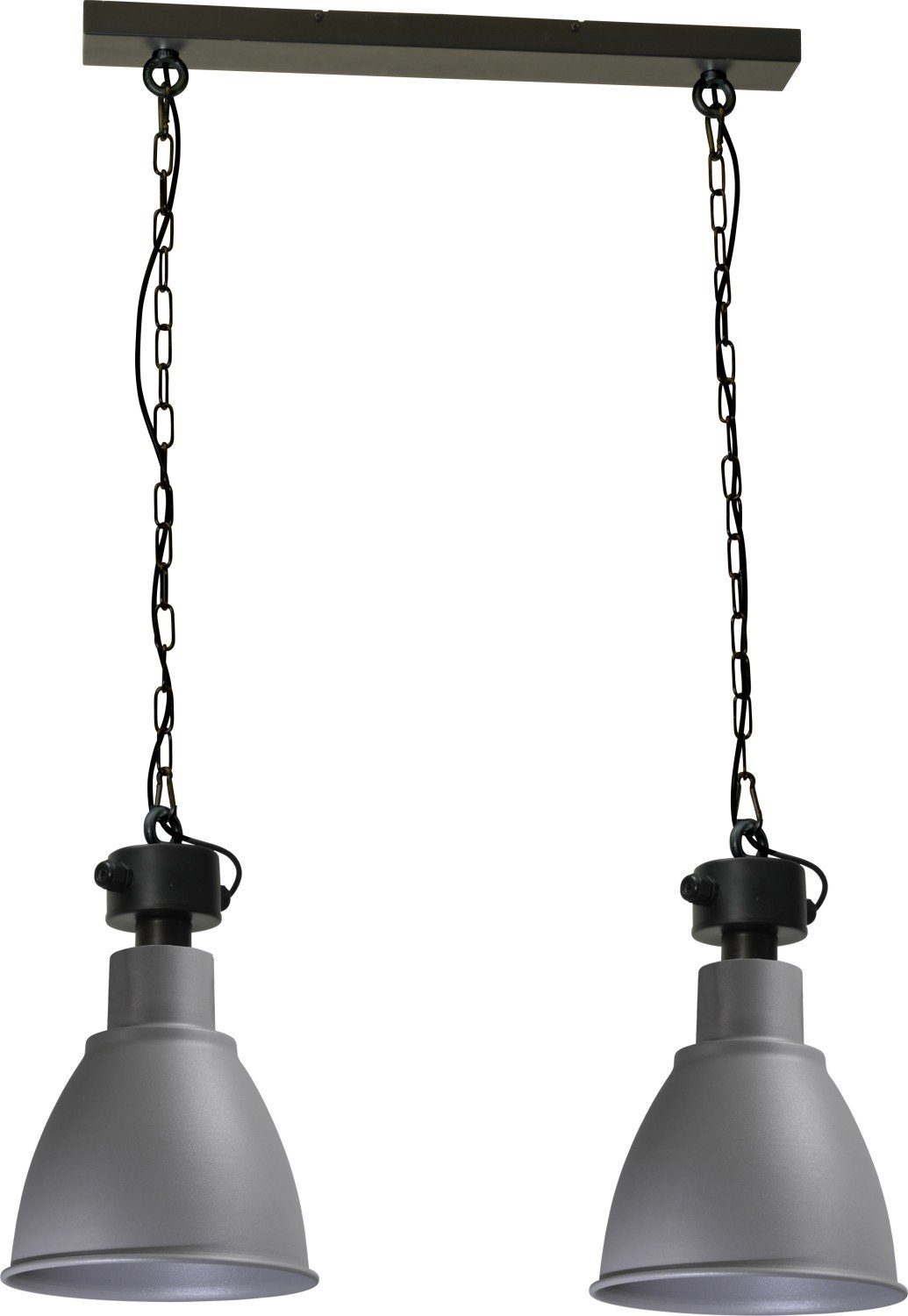 Leuchtmittel, Grau ohne Licht-Erlebnisse Esszimmer Esstisch Industrie E27 Metall DOLINA, Pendelleuchte Hängeleuchte Schwarz