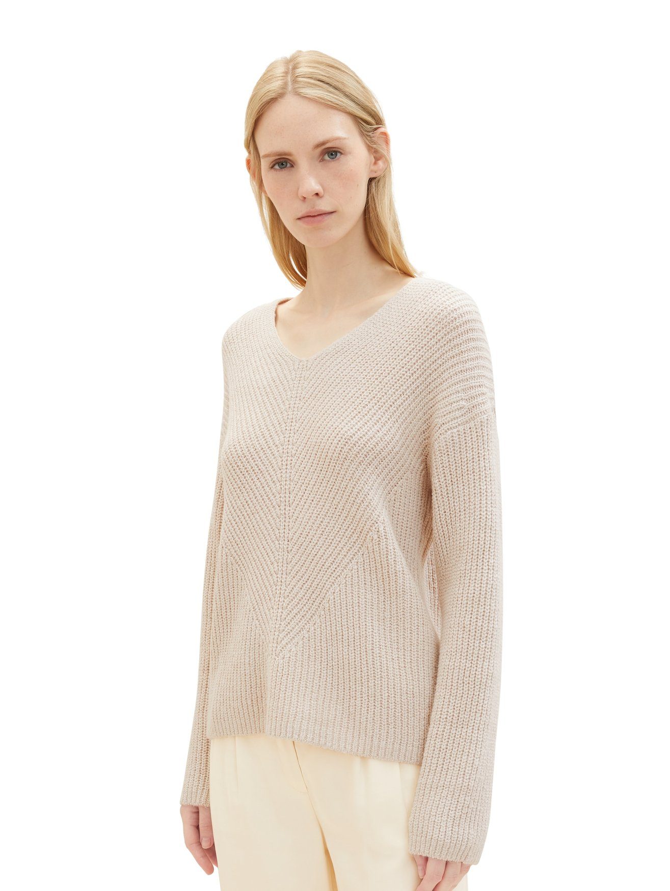 Strickpullover Strickpullover Ripp Knit V-Neck