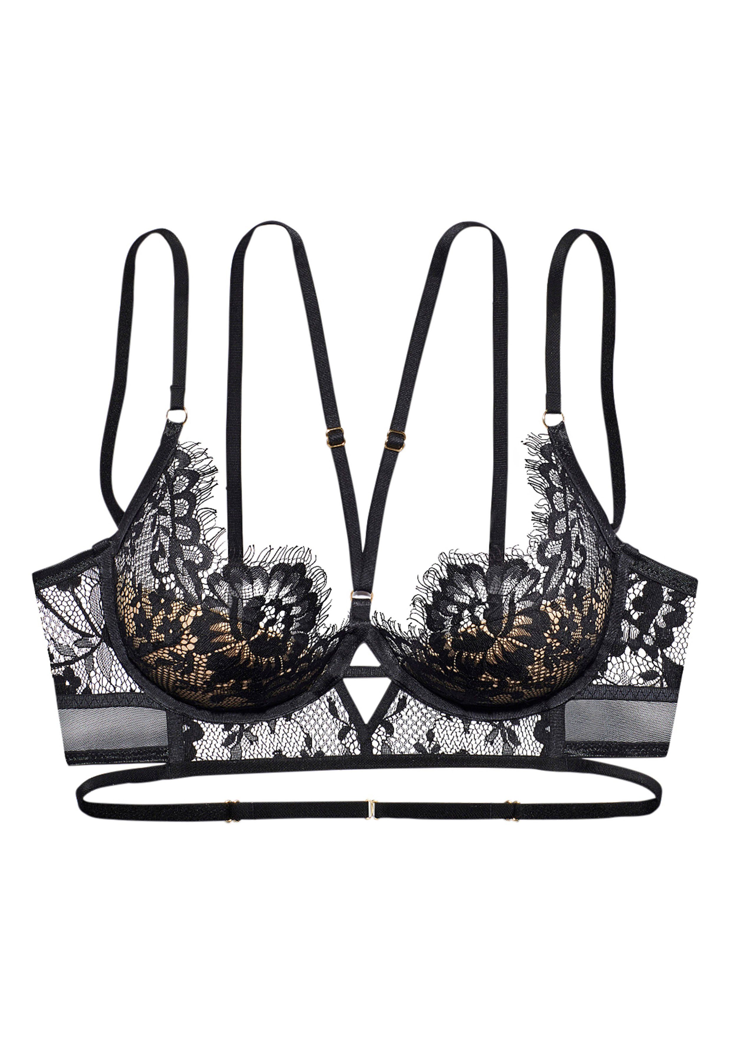 LASCANA Push-up-BH in aufregender Bänder-Optik, sexy Dessous