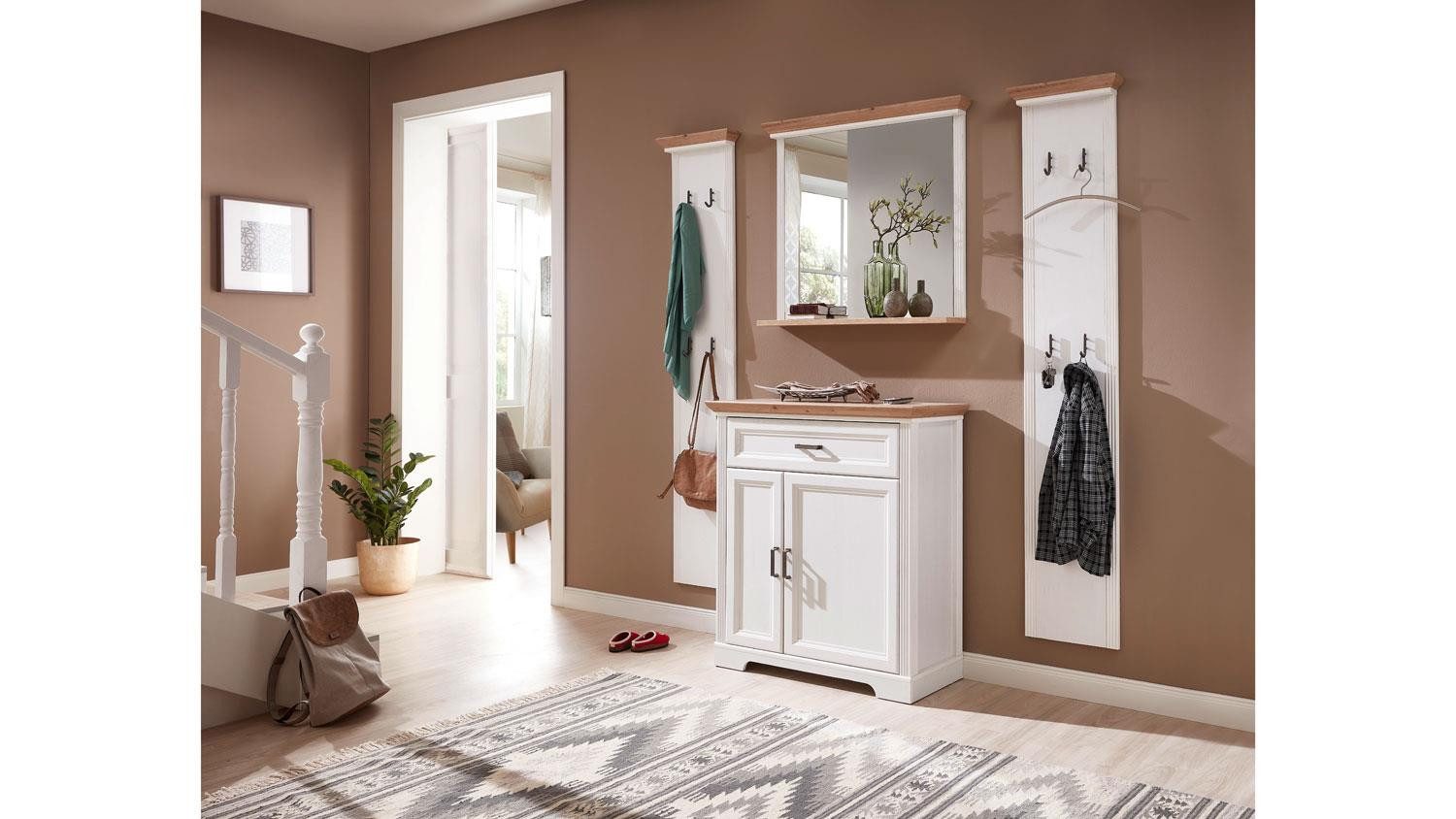 Innostyle Garderoben-Set Garderobenset 2 Jasmin Pinie hell und Artisan Eiche 223x204 cm, (4-St)