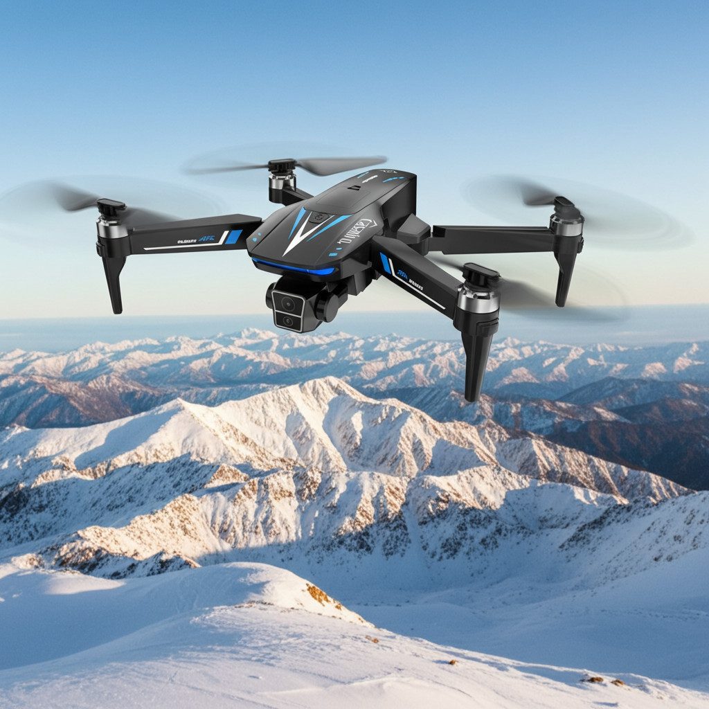 Casativo Profi GPS-Drohne Full-HD Kamera 3-Achsen-Gimbal 800 m 4K interpoliert Drohne (360°-Richtungskontrolle, Flugzeit ca. 25 Min., Rückkehr-Funktion) schwarz