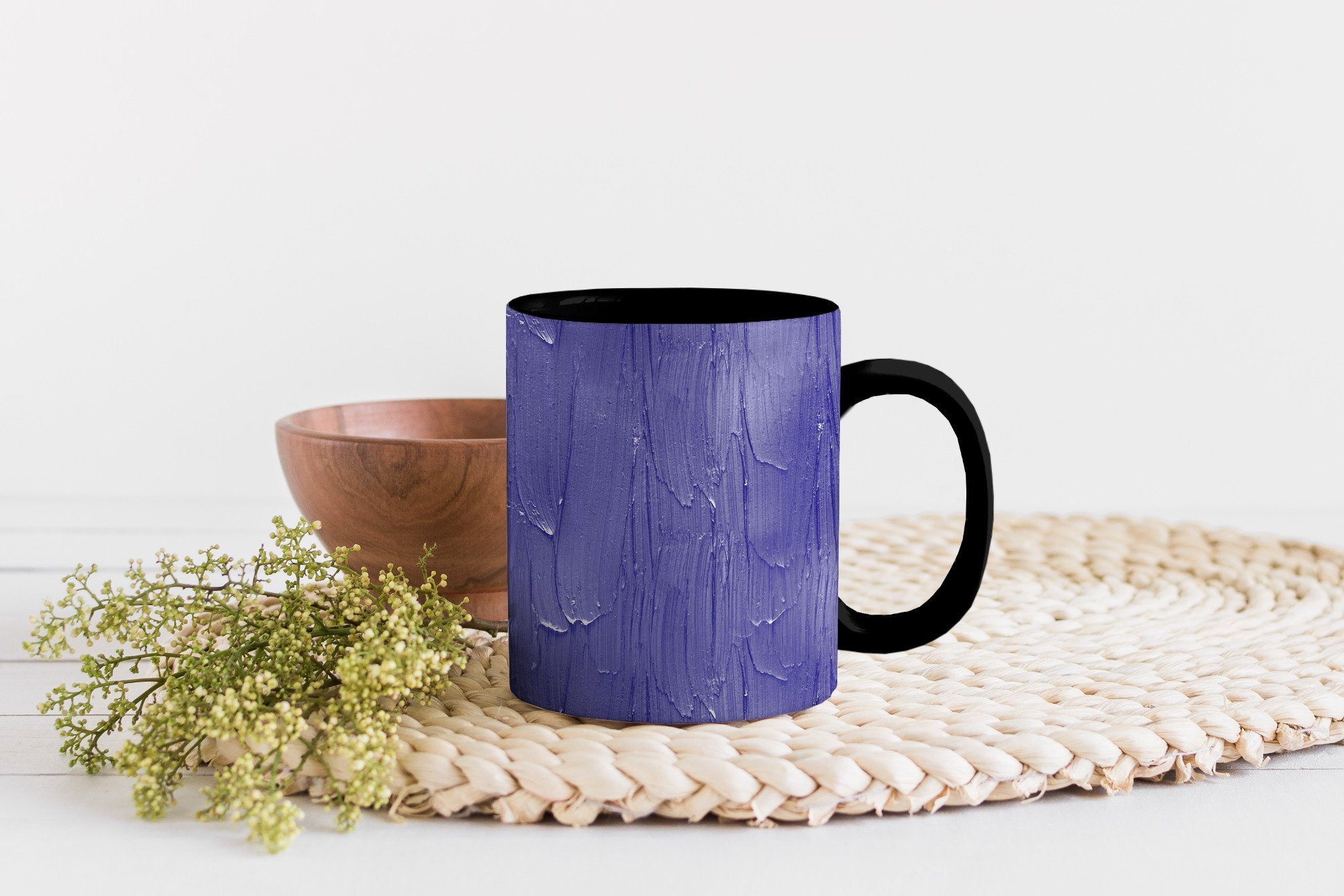 Keramik, Geschenk - Tasse - MuchoWow Muster Farbwechsel, Farbe Lila, Teetasse, Kaffeetassen, Zaubertasse,
