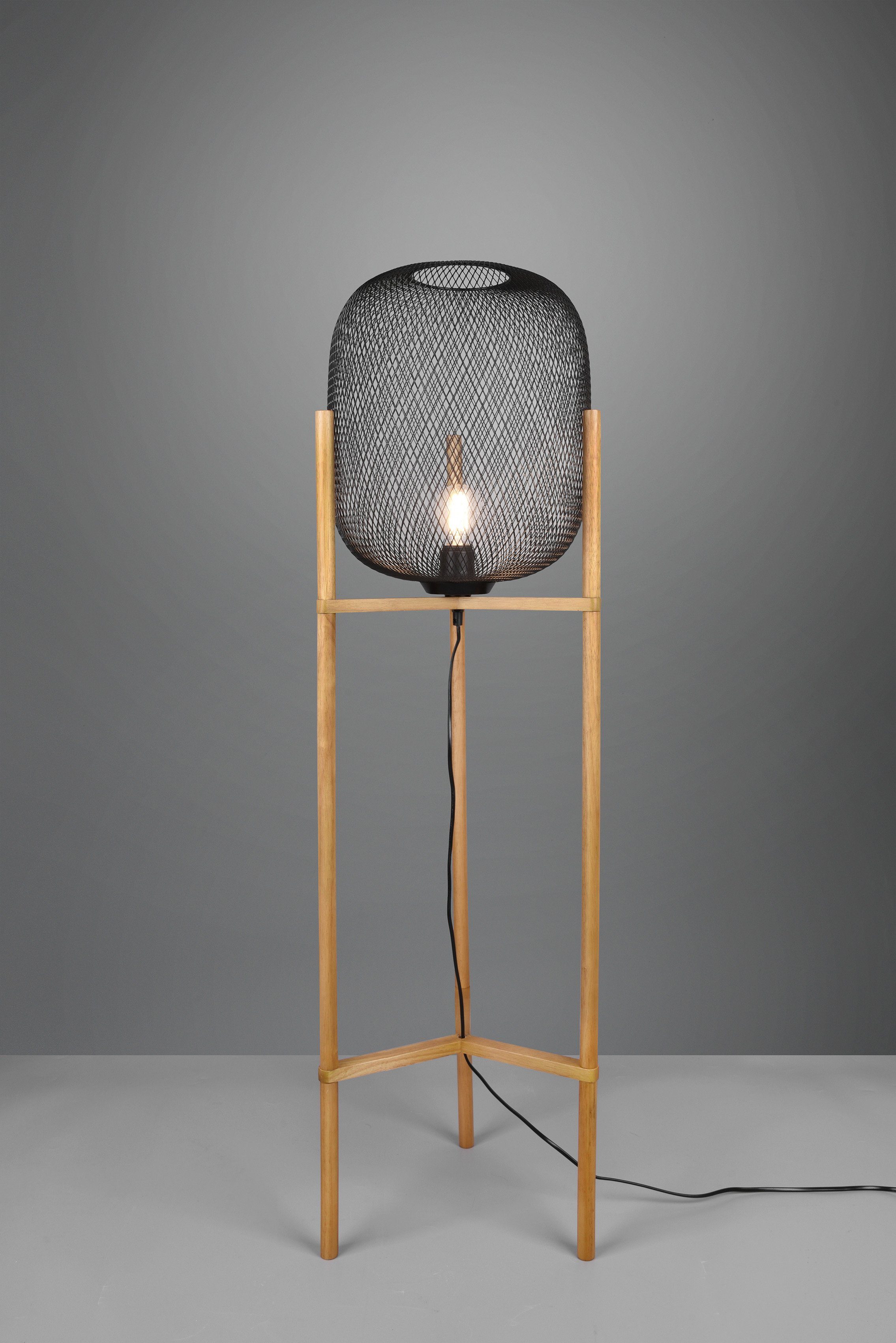 Leuchten mit Ein-/Ausschalter, Höhe E27-Leuchtmittel Leuchtmittel, 123cm, CALIMERO, Ã˜ frei TRIO Stehlampe wählbar, 38cm ohne Schnurschalter,