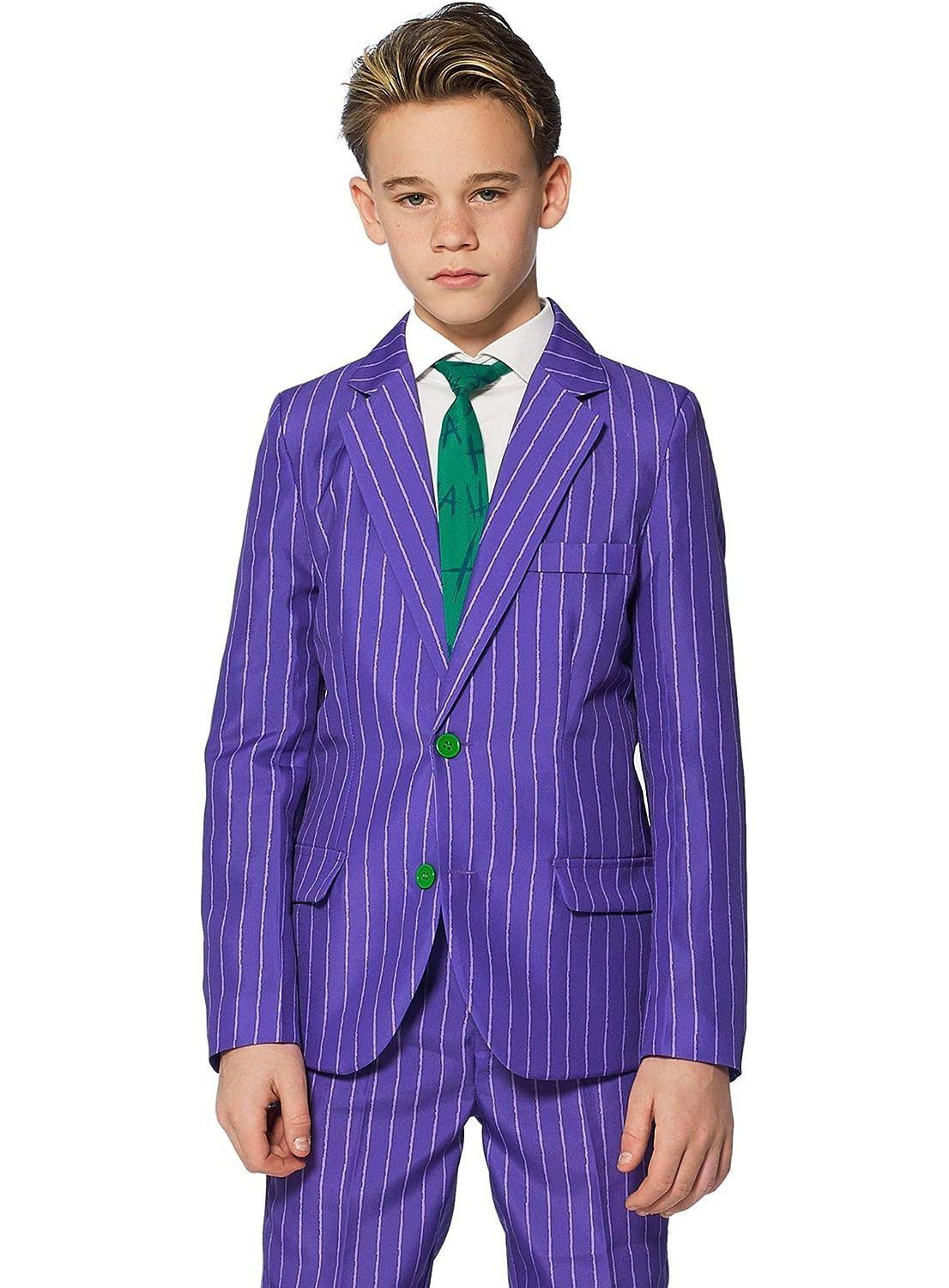 SuitMeister Partyanzug SuitMeister Boys The Joker Kostüm Anzug für Kinder, Sorgt für ein bleibendes Lächeln: cooler Anzug für schräge Schurken