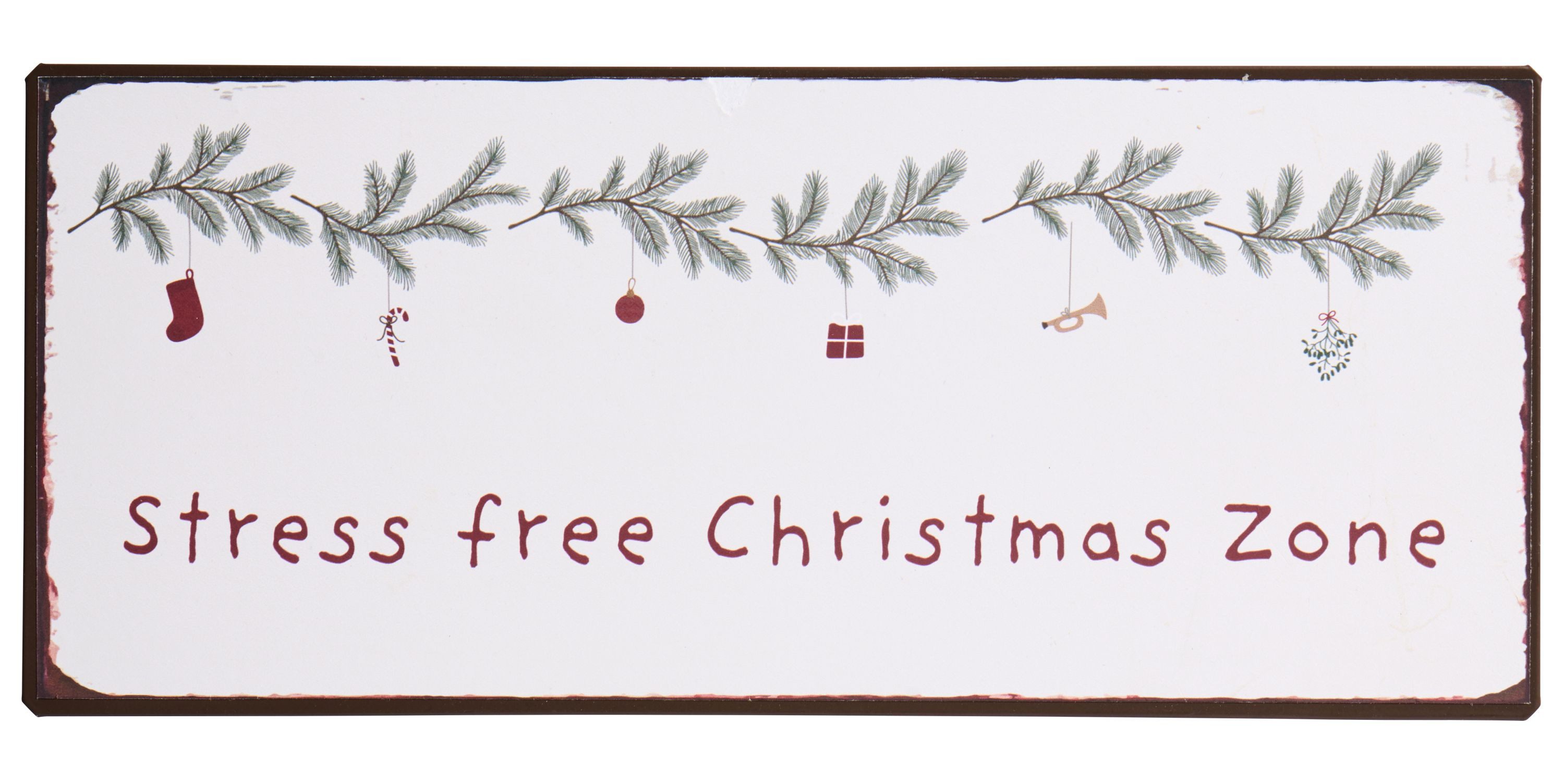 Ib Laursen Metallschild Ib Laursen Wandschild Metallschild Schild "Stress f günstig online kaufen