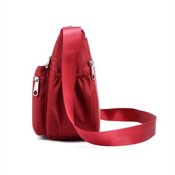 Rouemi Schultertasche Neue Crossbody-Tasche für Frauen, mehrere Fächer Mode Crossbody-Tasche