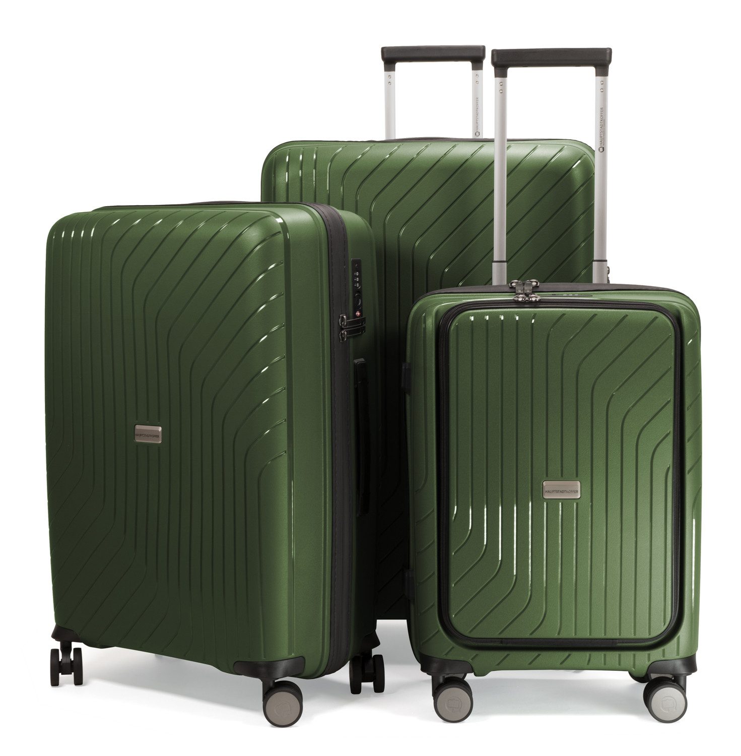 Hauptstadtkoffer Hartschalen-Trolley TXL, 4 Rollen, 3 leichte Hartschalen-Trolleys Laptop-Fach 4 Doppelrollen TSA