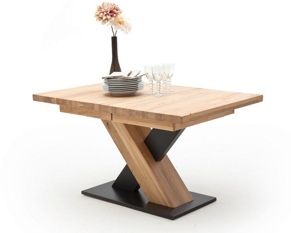 MCA furniture Esstisch Esstisch Ausziehtisch Mendoza, Eiche Bianco massiv, 140/180 (No-Set), ausziehbar