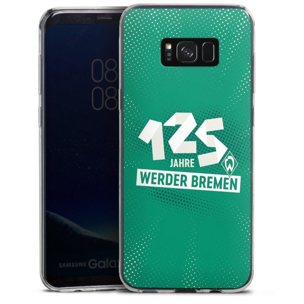 DeinDesign Handyhülle 125 Jahre Werder Bremen Offizielles Lizenzprodukt, Samsung Galaxy S8 Plus Slim Case Silikon Hülle Ultra Dünn Schutzhülle
